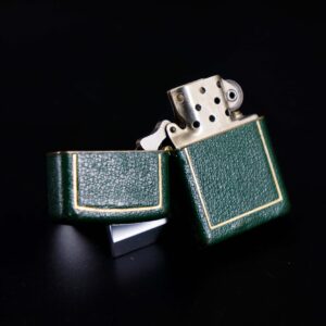 Zippo Xưa 1950 – Green Full Leather Wrap 21