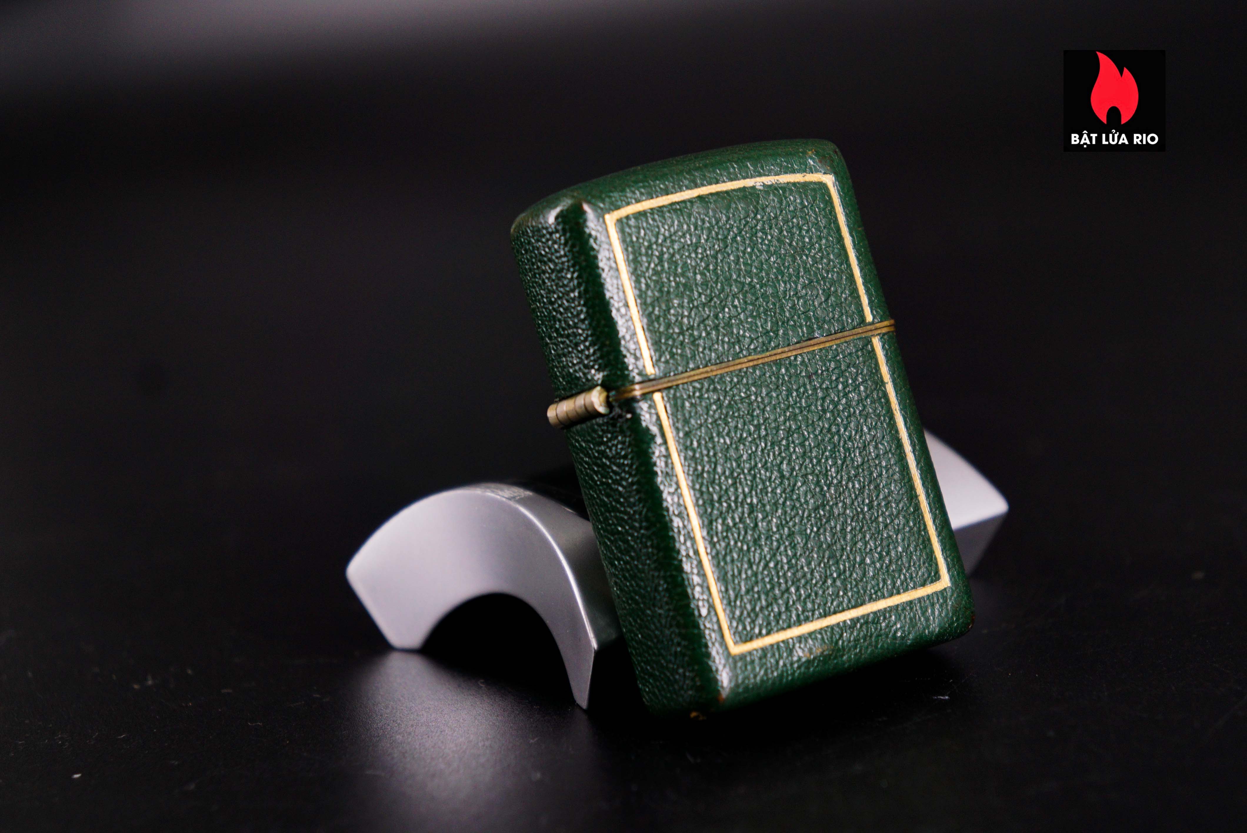 Zippo Xưa 1950 – Green Full Leather Wrap 22