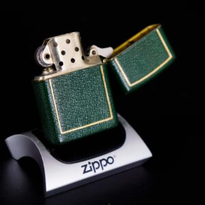 Zippo Xưa 1950 – Green Full Leather Wrap 23
