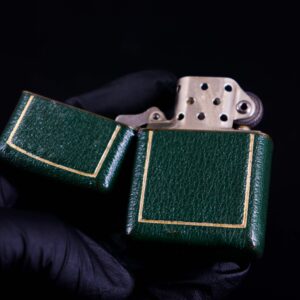 Zippo Xưa 1950 – Green Full Leather Wrap 3