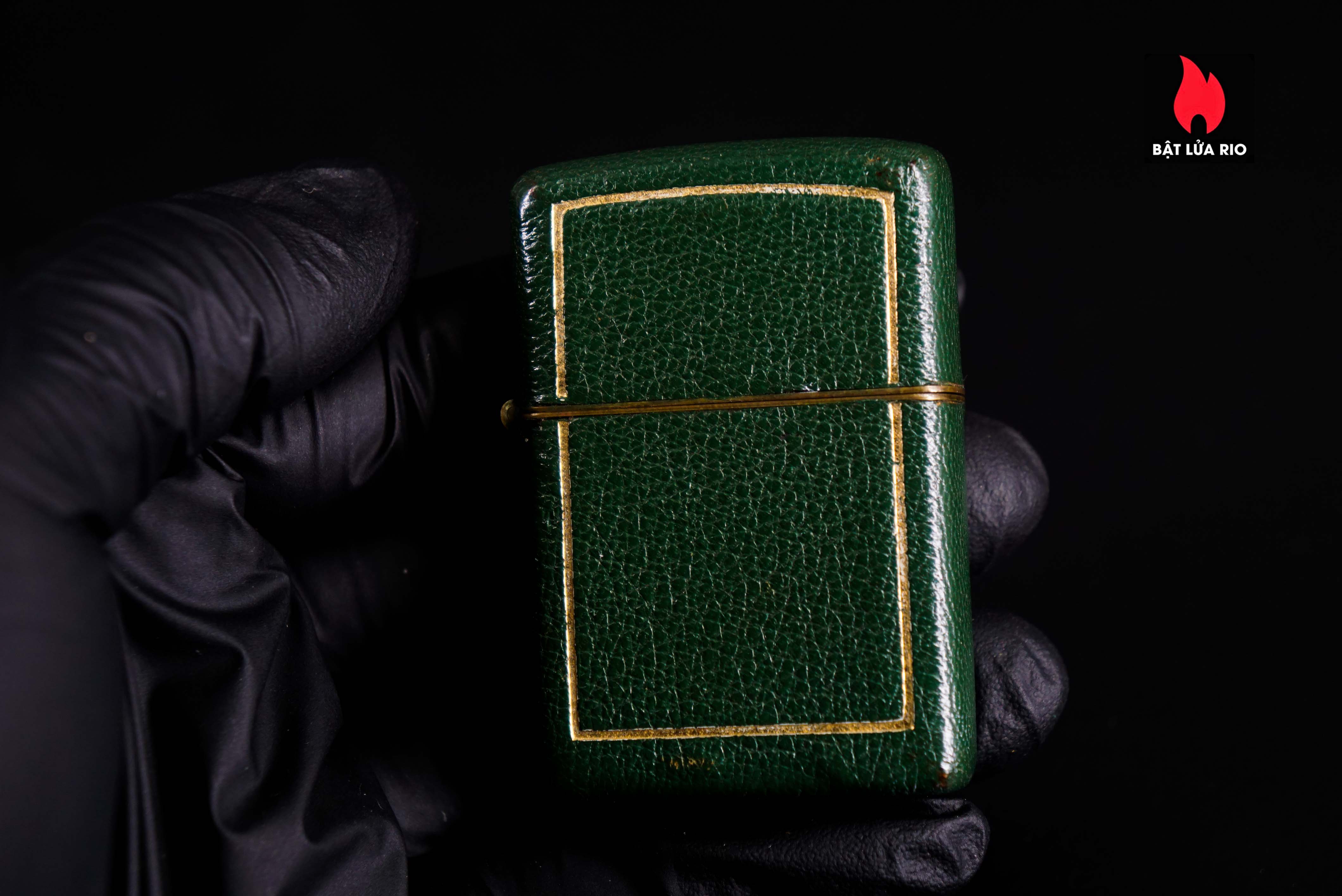 Zippo Xưa 1950 – Green Full Leather Wrap 6
