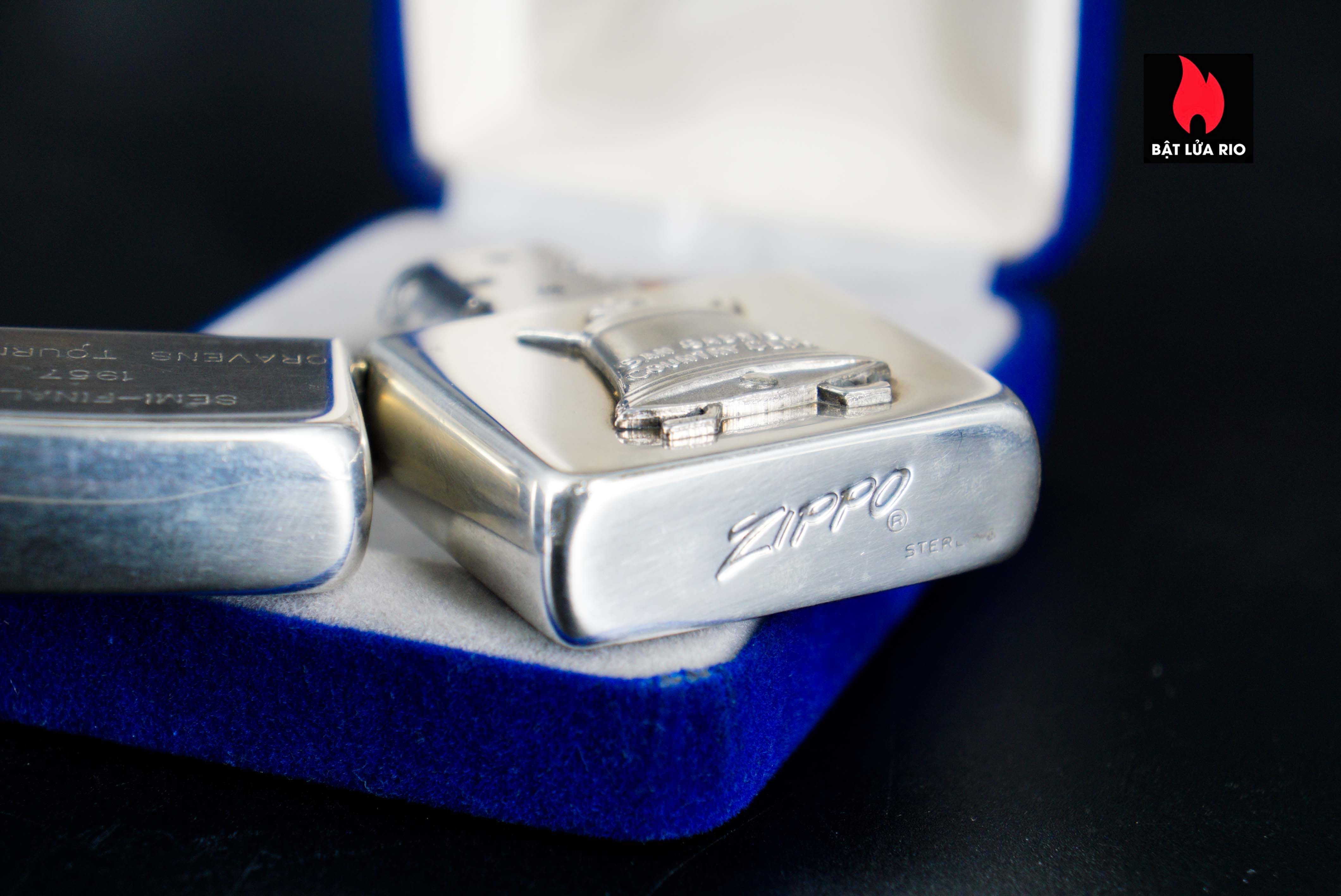 Zippo Xưa 1950s – Sterling – Bạc Nguyên Khối – Bạc Khối 92.5 – San Gabriel Country Club 10