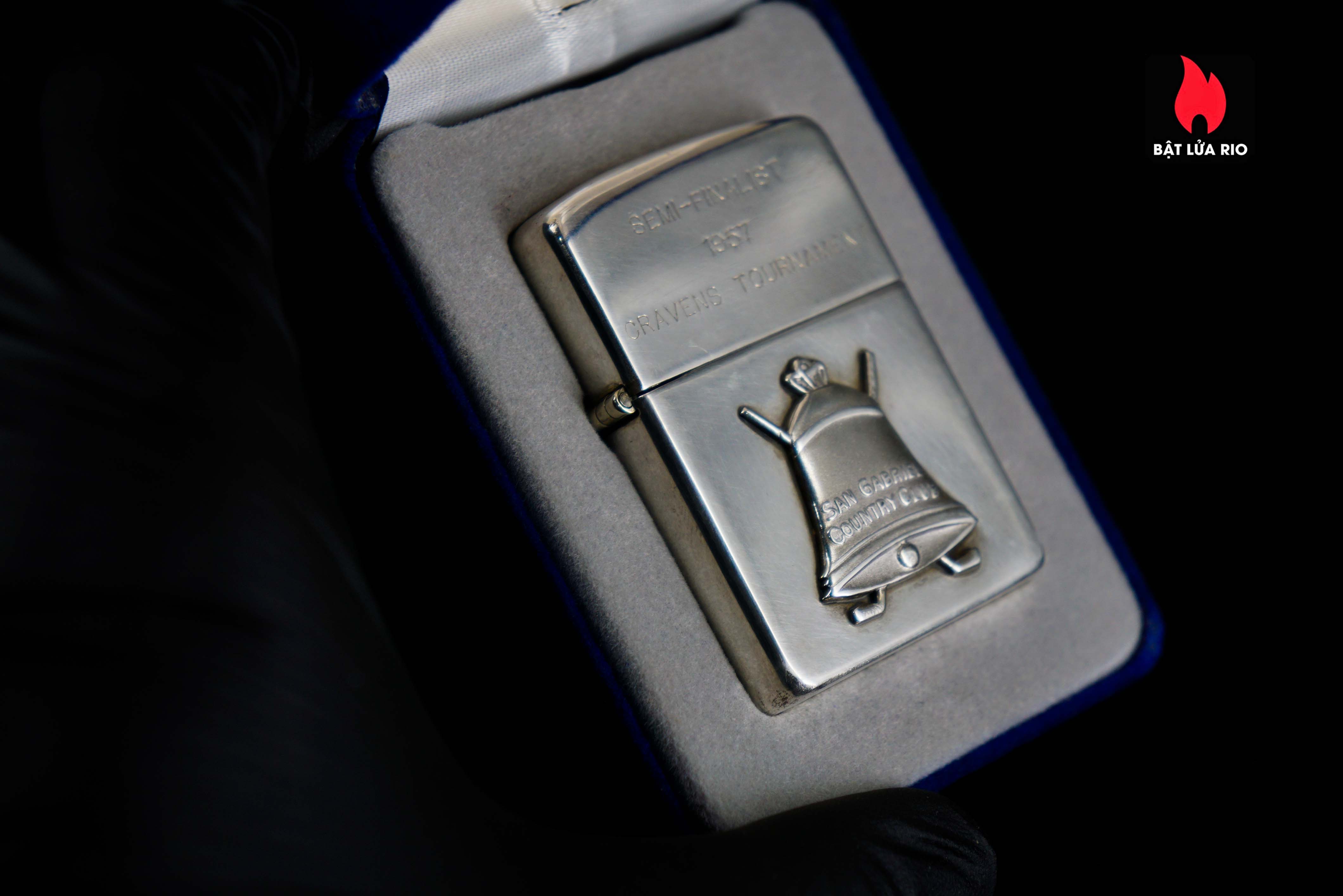 Zippo Xưa 1950s – Sterling – Bạc Nguyên Khối – Bạc Khối 92.5 – San Gabriel Country Club 19