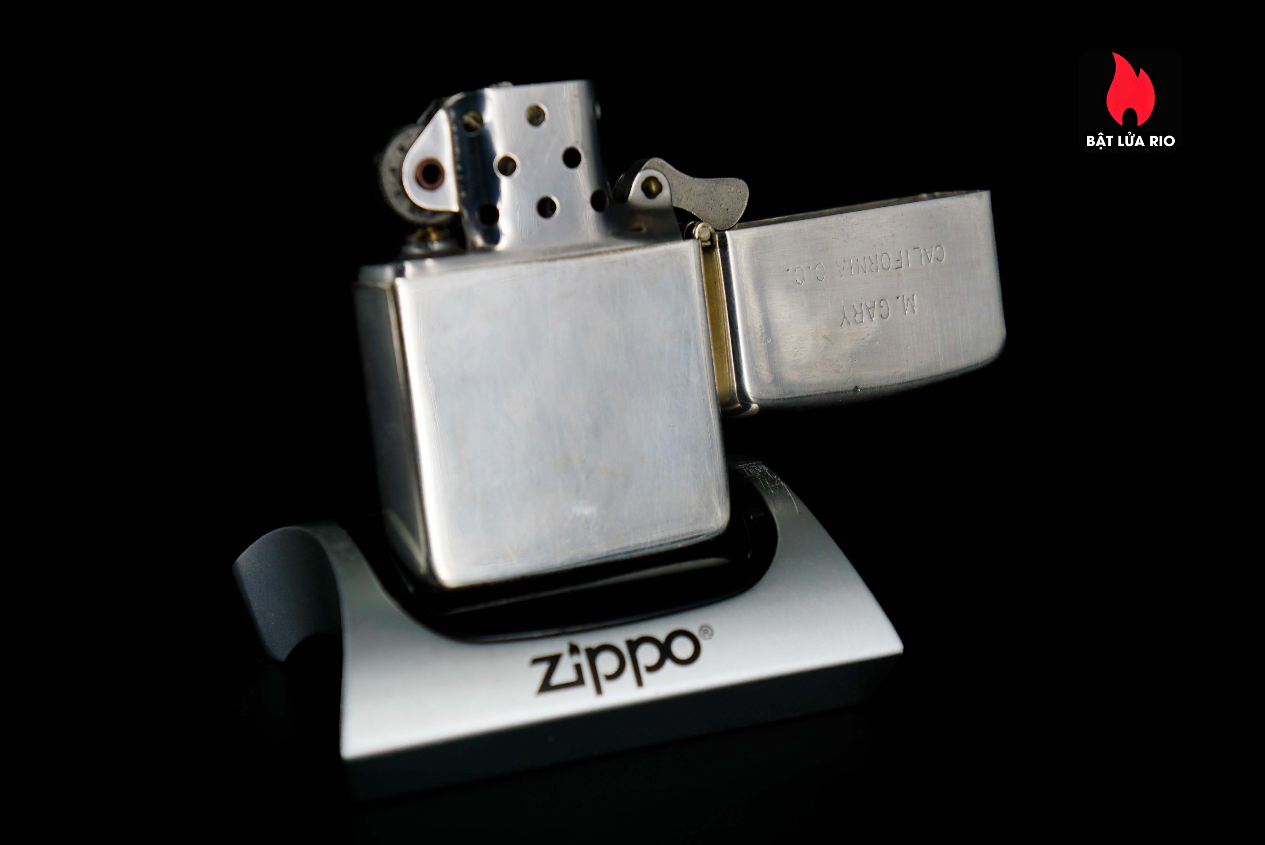 Zippo Xưa 1950s – Sterling – Bạc Nguyên Khối – Bạc Khối 92.5 – San Gabriel Country Club 5