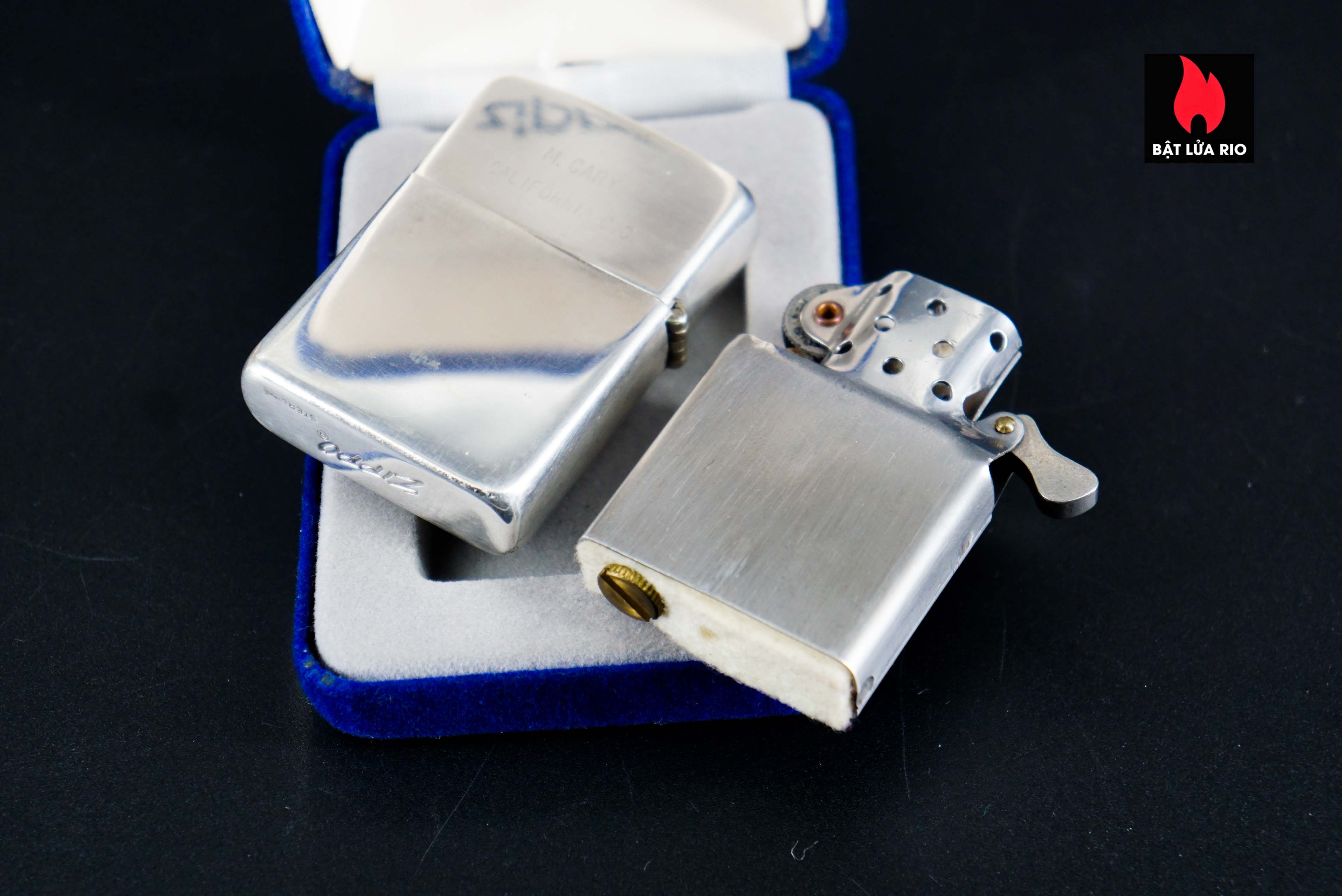 Zippo Xưa 1950s – Sterling – Bạc Nguyên Khối – Bạc Khối 92.5 – San Gabriel Country Club8