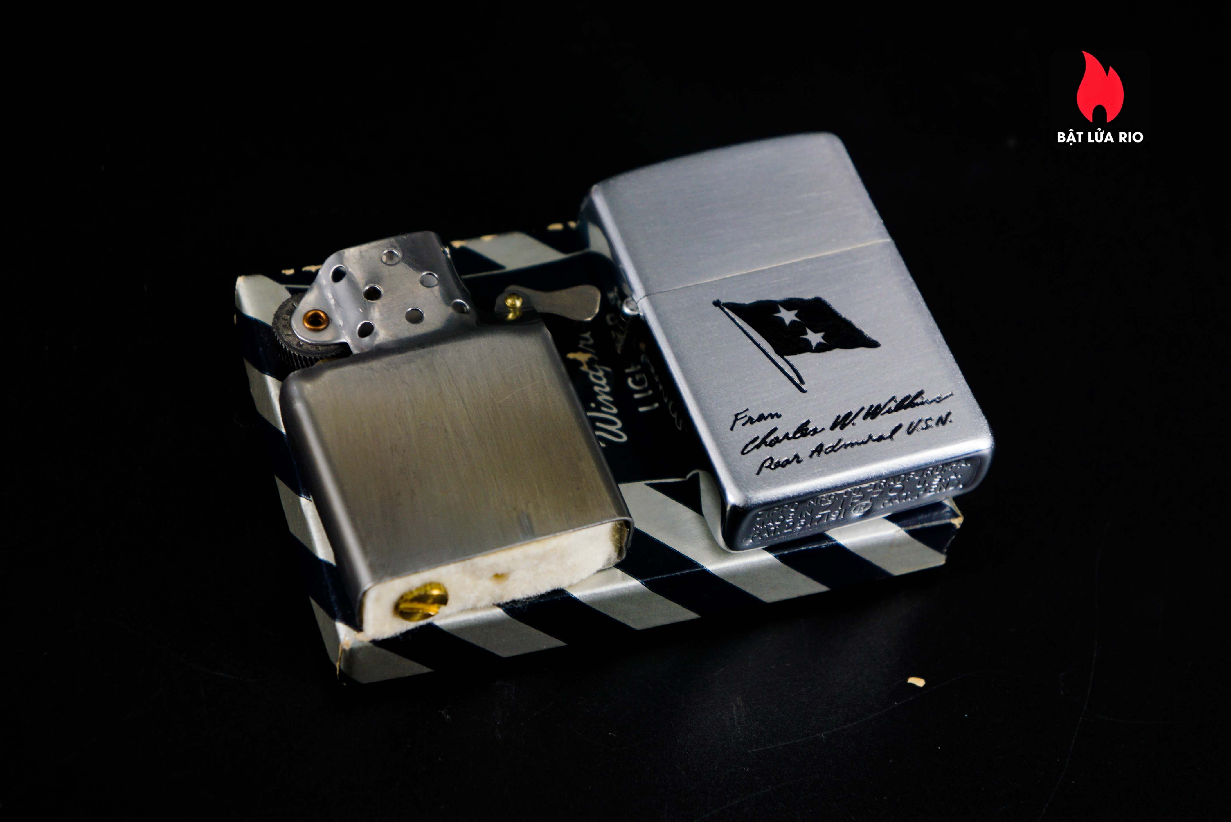 Zippo Xưa 1953 – Rear Admiral Charles W. Wilkins – U.S. Navy 54 Zippo Xưa 1953 – Rear Admiral Charles W. Wilkins – U.S. Navy 11