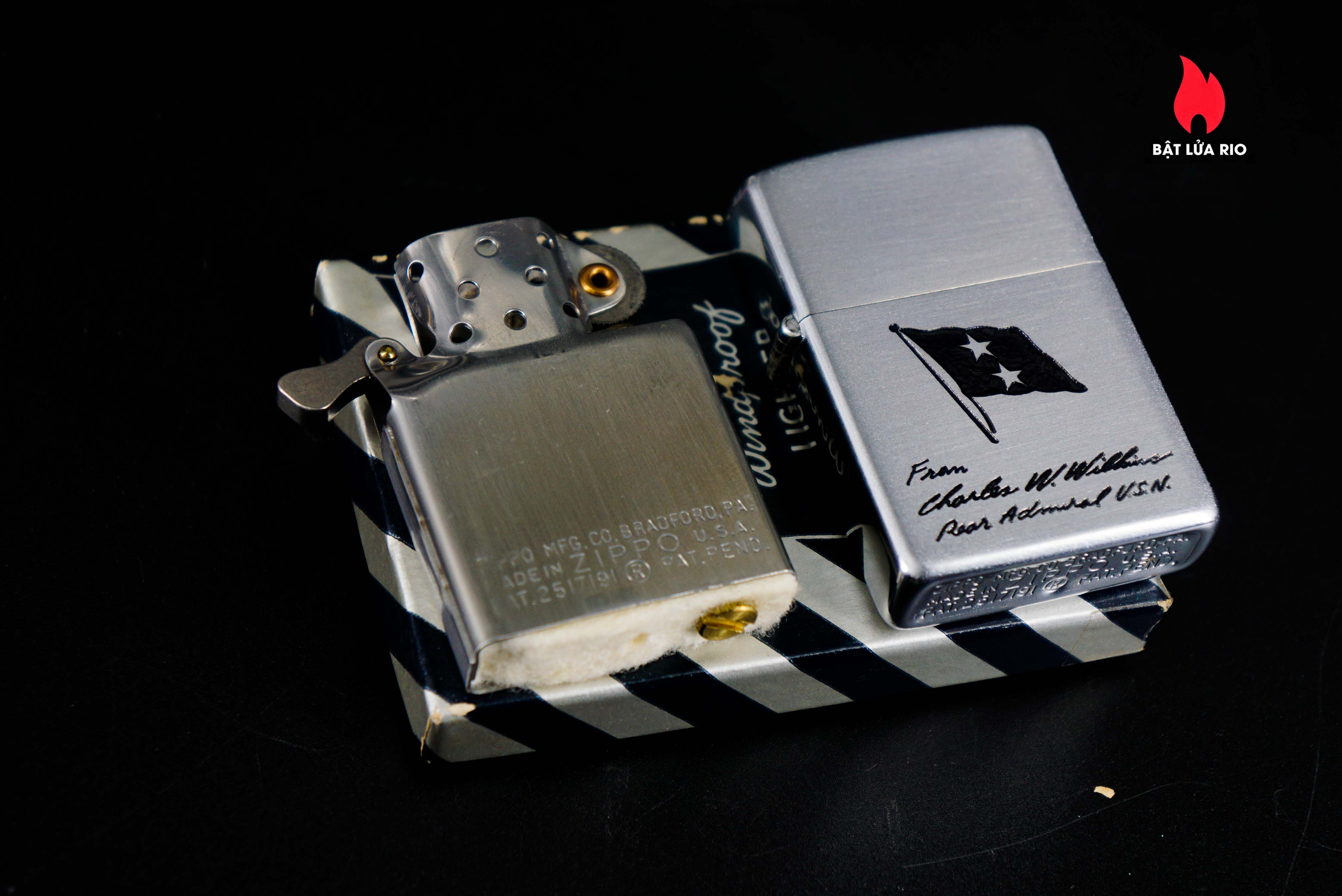 Zippo Xưa 1953 – Rear Admiral Charles W. Wilkins – U.S. Navy 53 Zippo Xưa 1953 – Rear Admiral Charles W. Wilkins – U.S. Navy 12