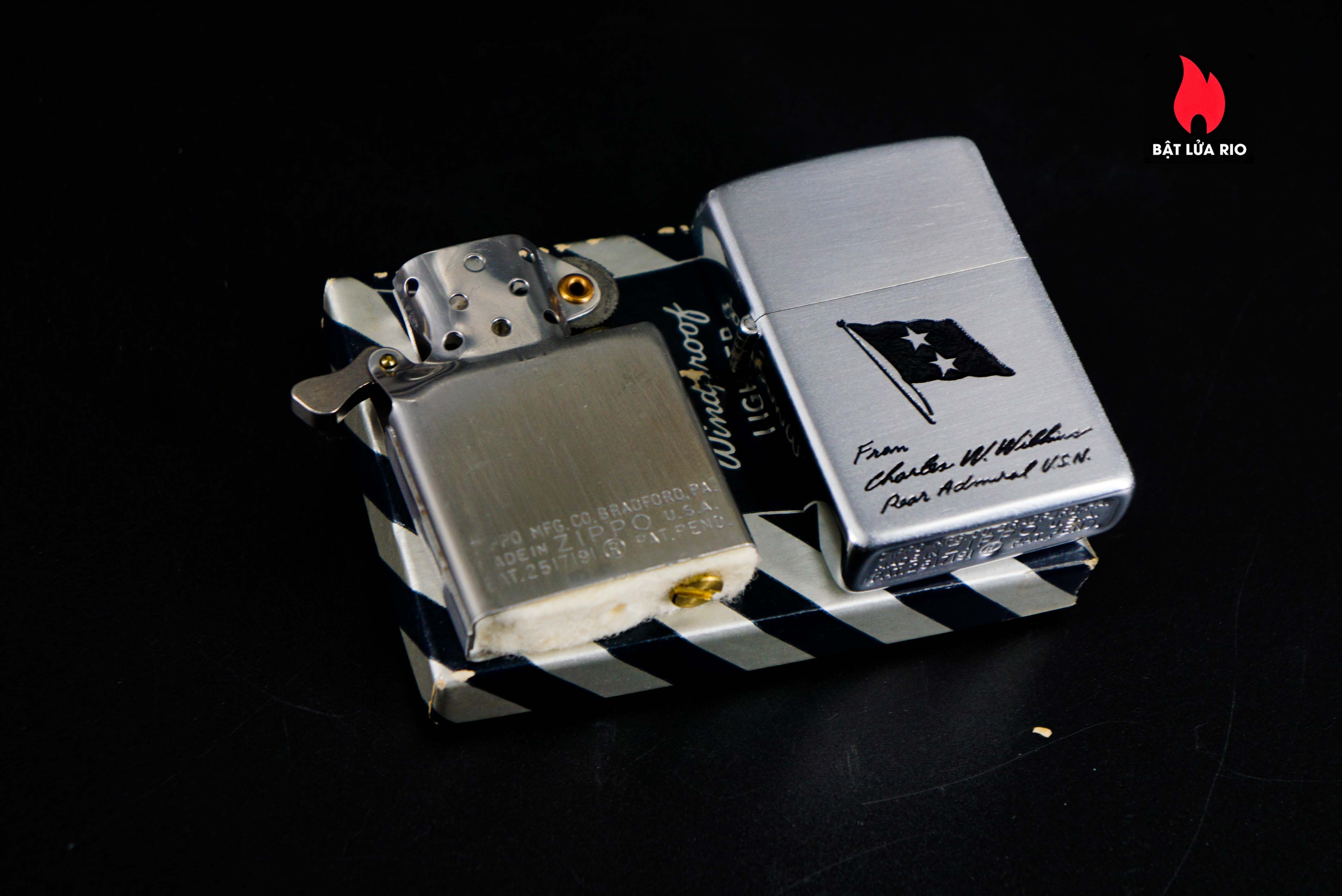 Zippo Xưa 1953 – Rear Admiral Charles W. Wilkins – U.S. Navy 52 Zippo Xưa 1953 – Rear Admiral Charles W. Wilkins – U.S. Navy 13