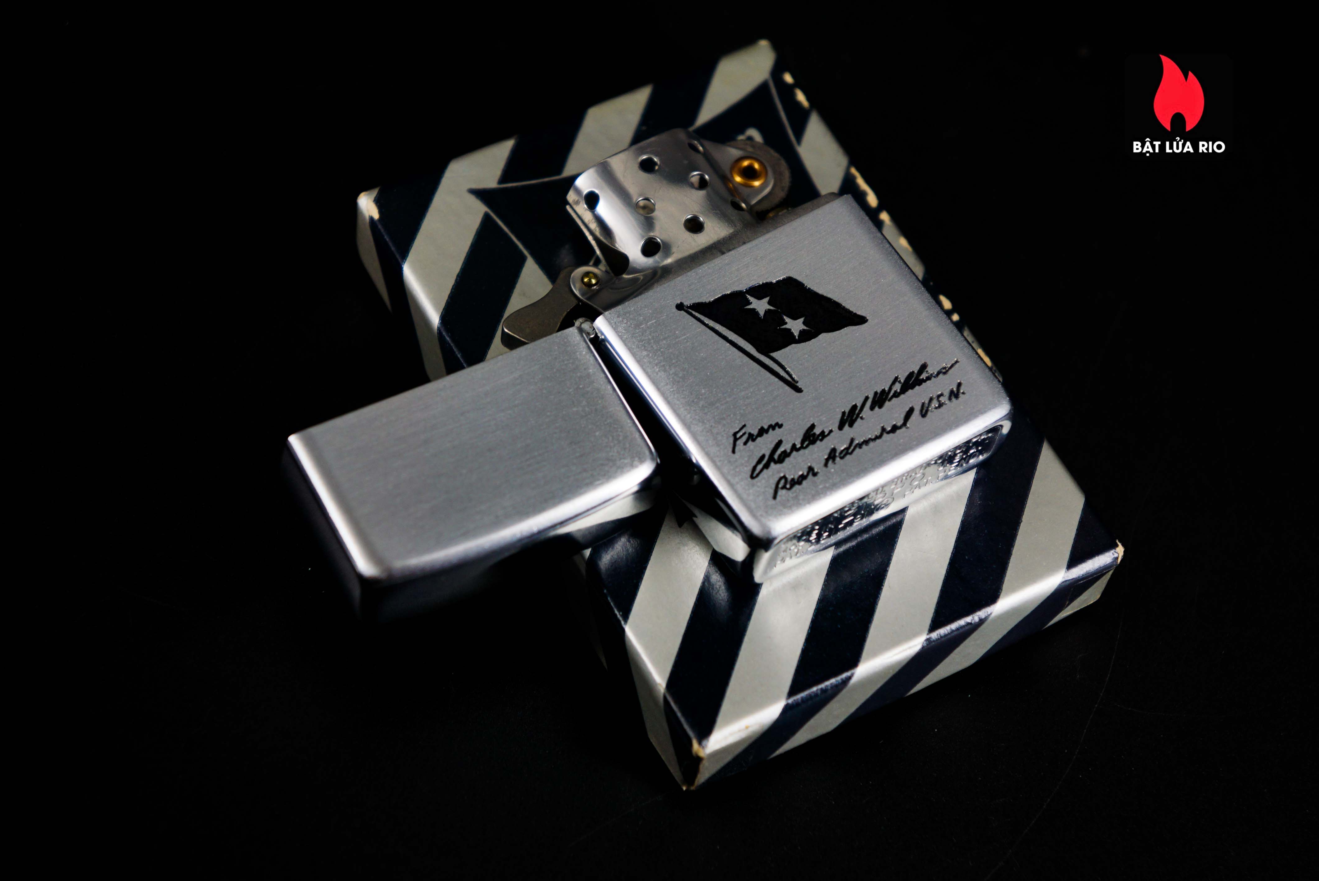 Zippo Xưa 1953 – Rear Admiral Charles W. Wilkins – U.S. Navy 51 Zippo Xưa 1953 – Rear Admiral Charles W. Wilkins – U.S. Navy 14