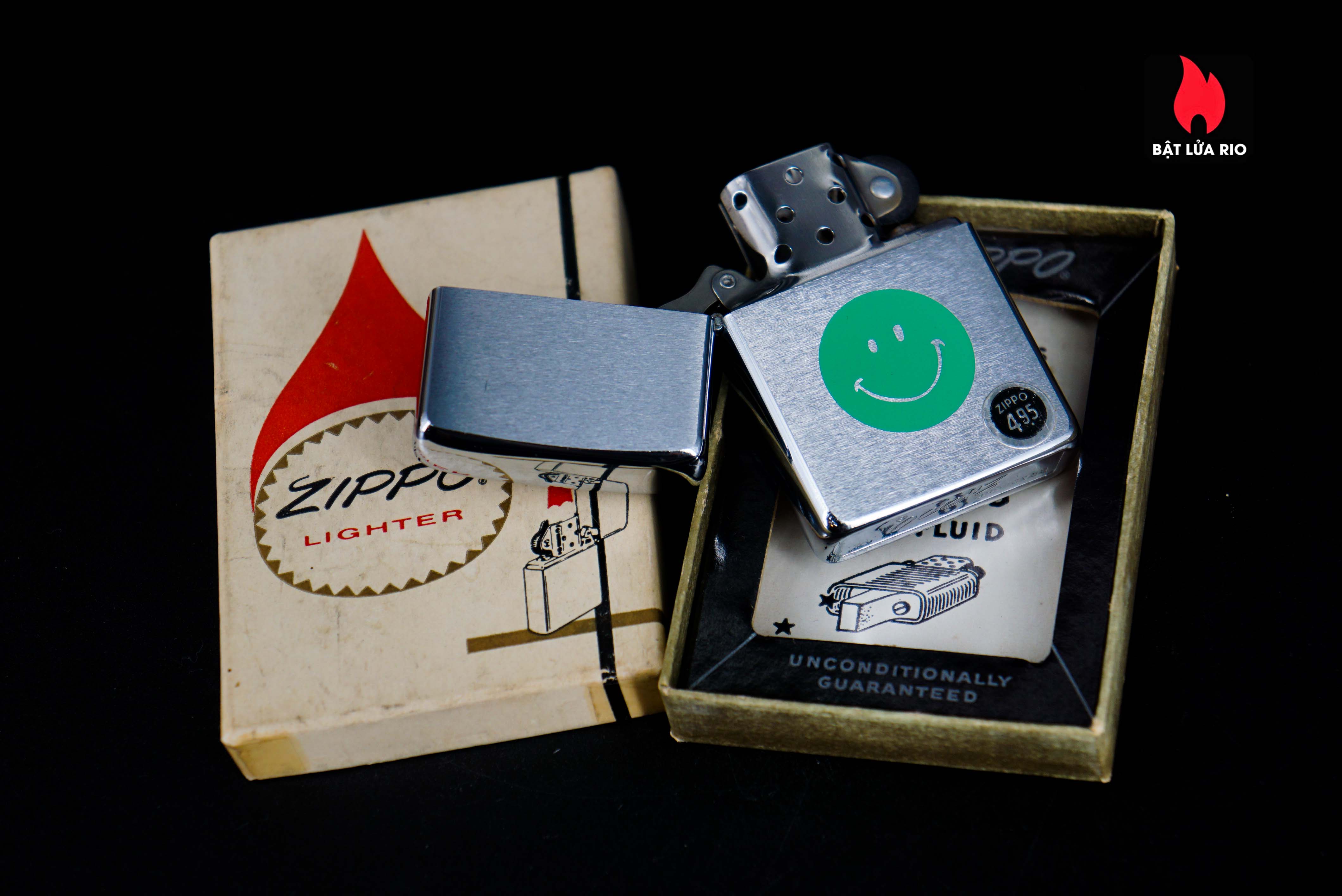 Zippo Xưa 1972 – Smiley Face – Green 41 Zippo Xưa 1972 – Smiley Face – Green 18