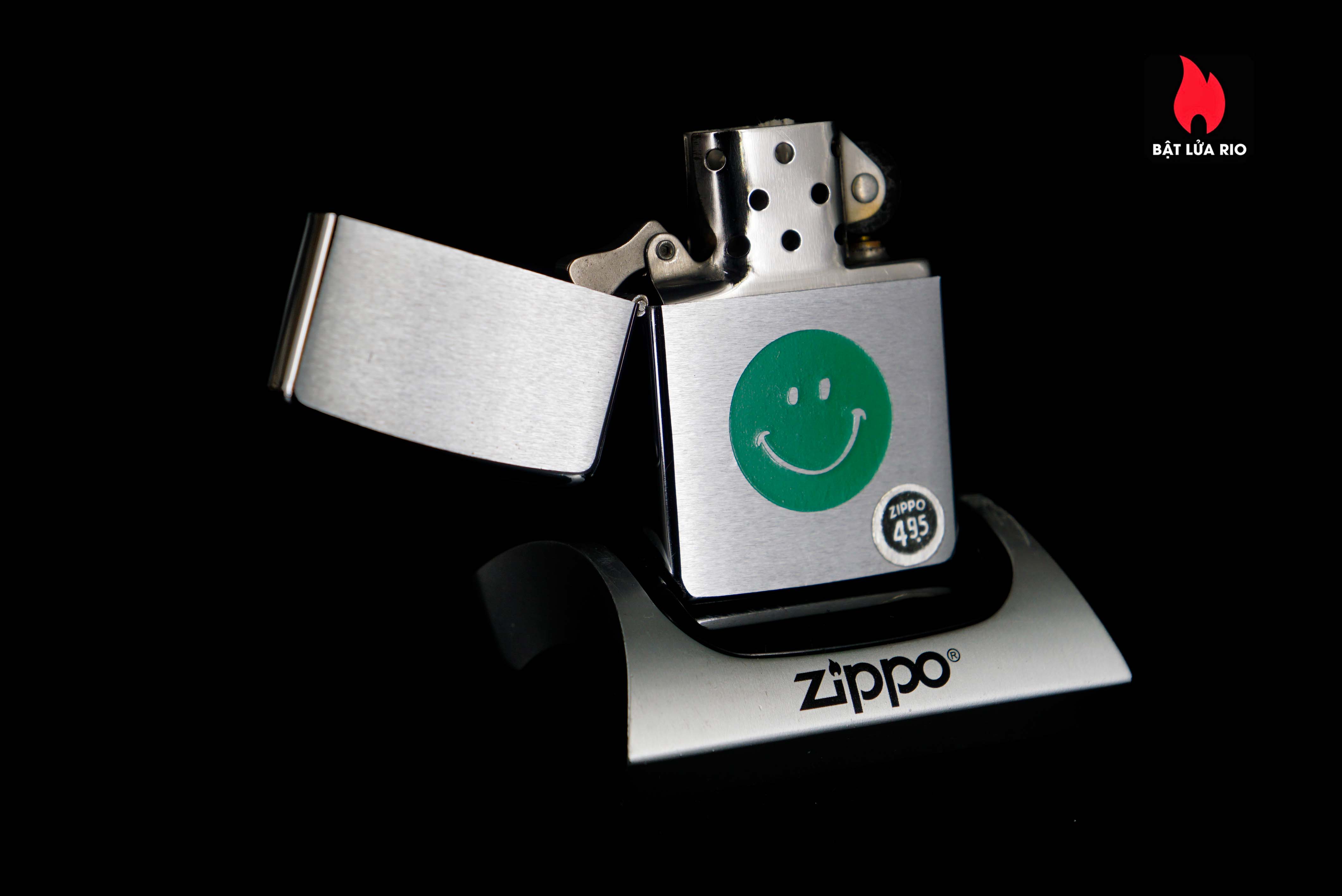 Zippo Xưa 1972 – Smiley Face – Green 55 Zippo Xưa 1972 – Smiley Face – Green 4