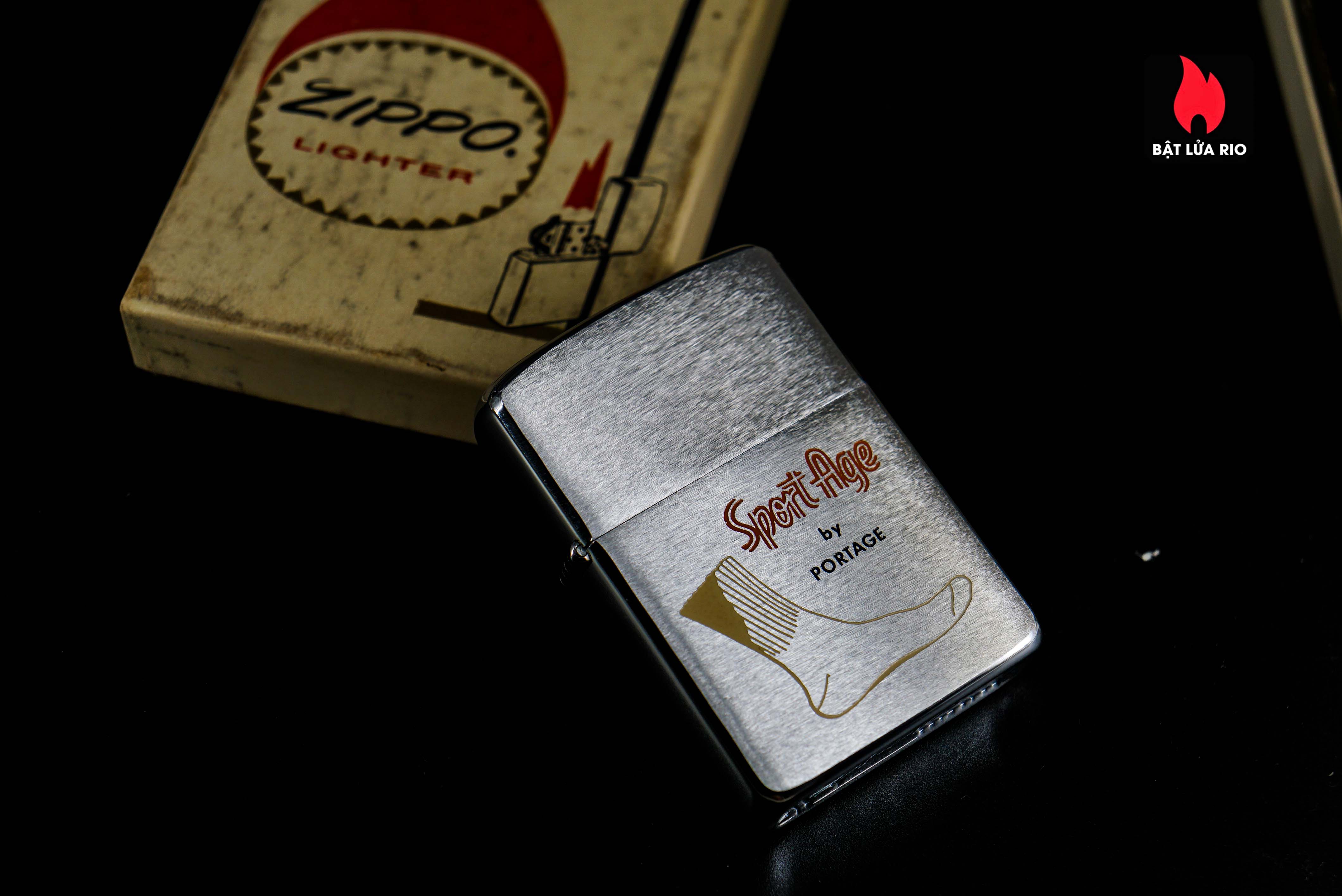 ビンテージ新品ZIPPO☆Sport Age by PORTAGE☆1962年/元箱・インスト有