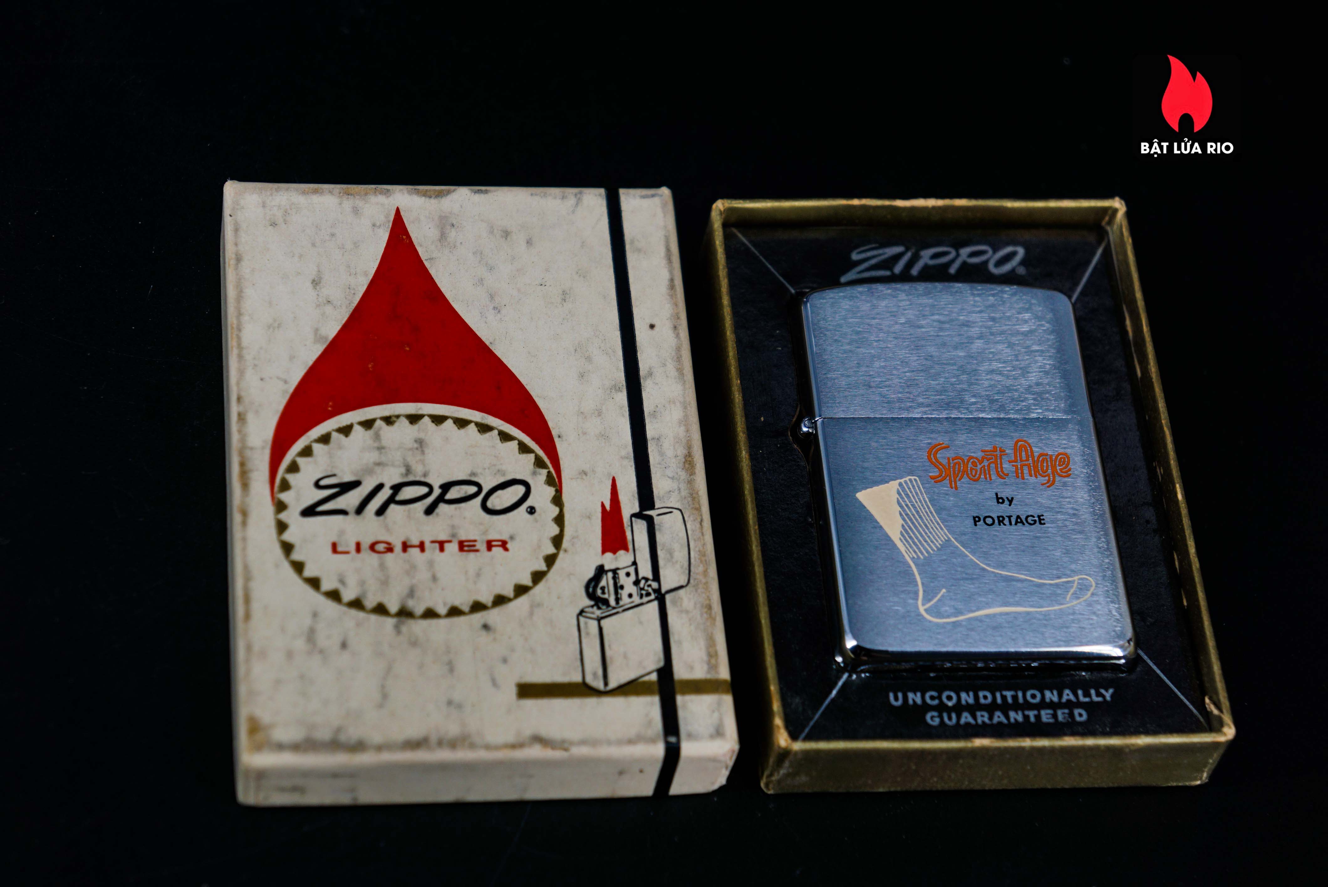 ビンテージ新品ZIPPO☆Sport Age by PORTAGE☆1962年/元箱・インスト有