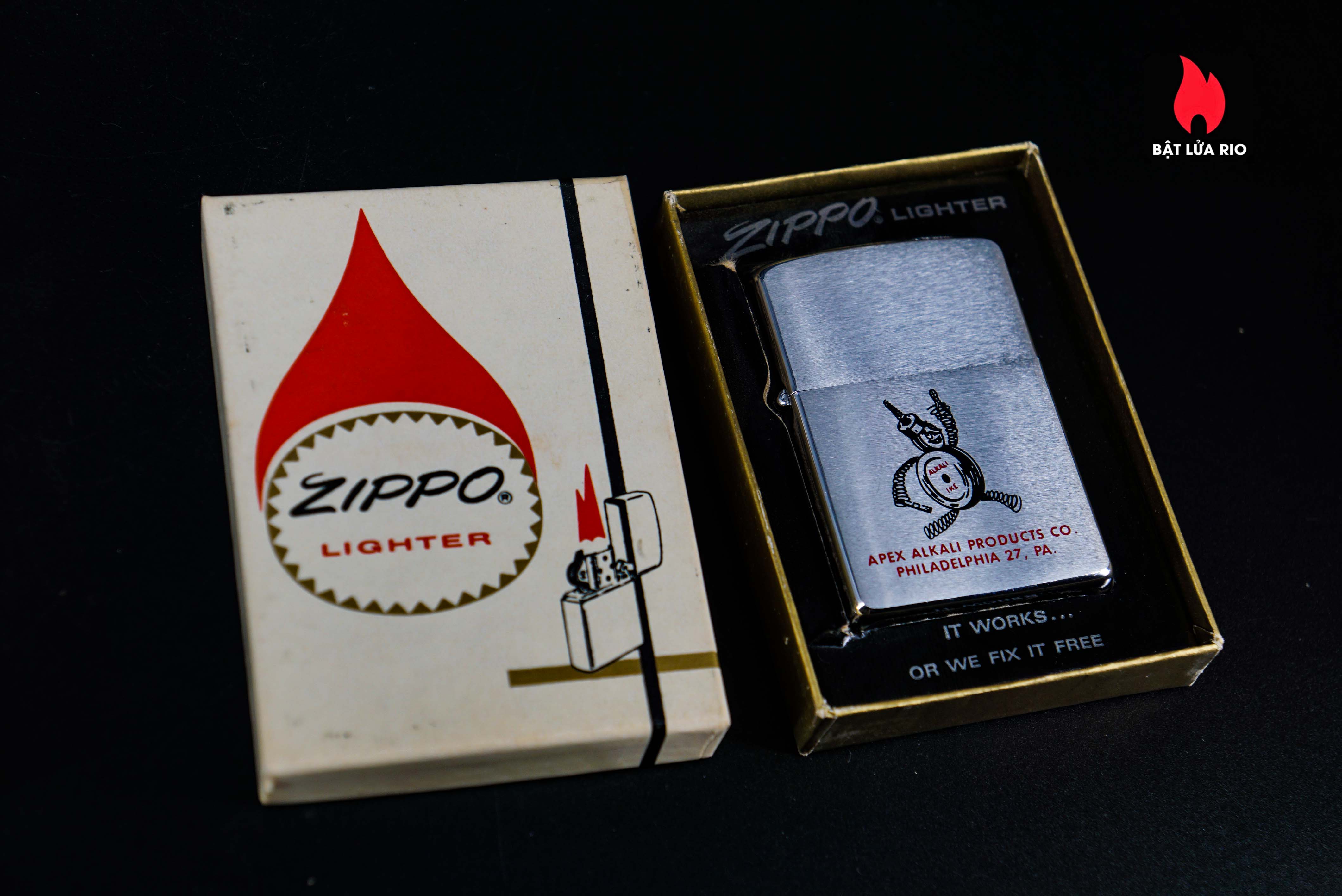 Zippo Xưa 1962 – Apex Alkali Products 13