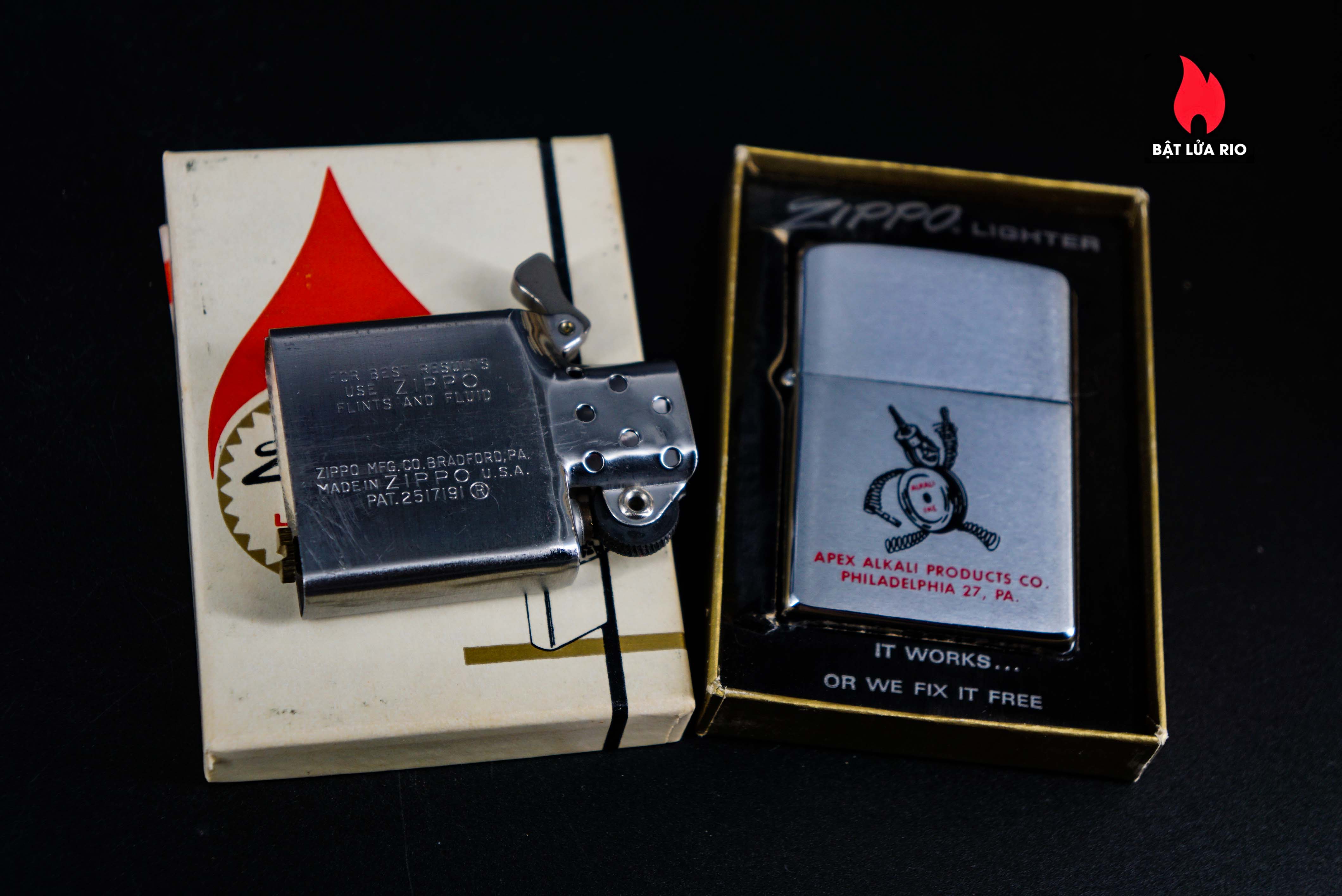Zippo Xưa 1962 – Apex Alkali Products 7