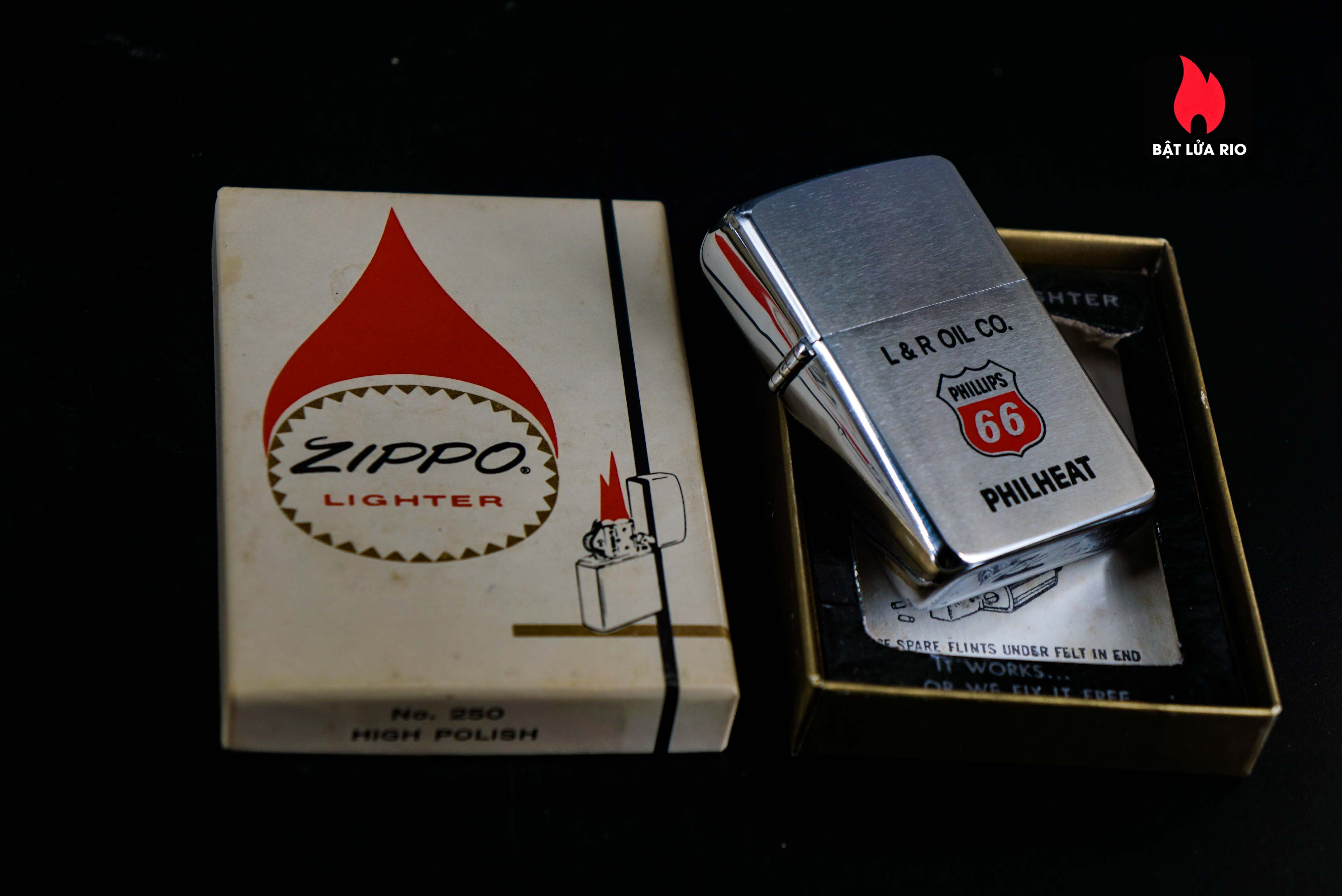 Zippo Xưa 1969 – Phillips 66 – L&R Oil 32 Zippo Xưa 1969 – Phillips 66 – L&R Oil 12