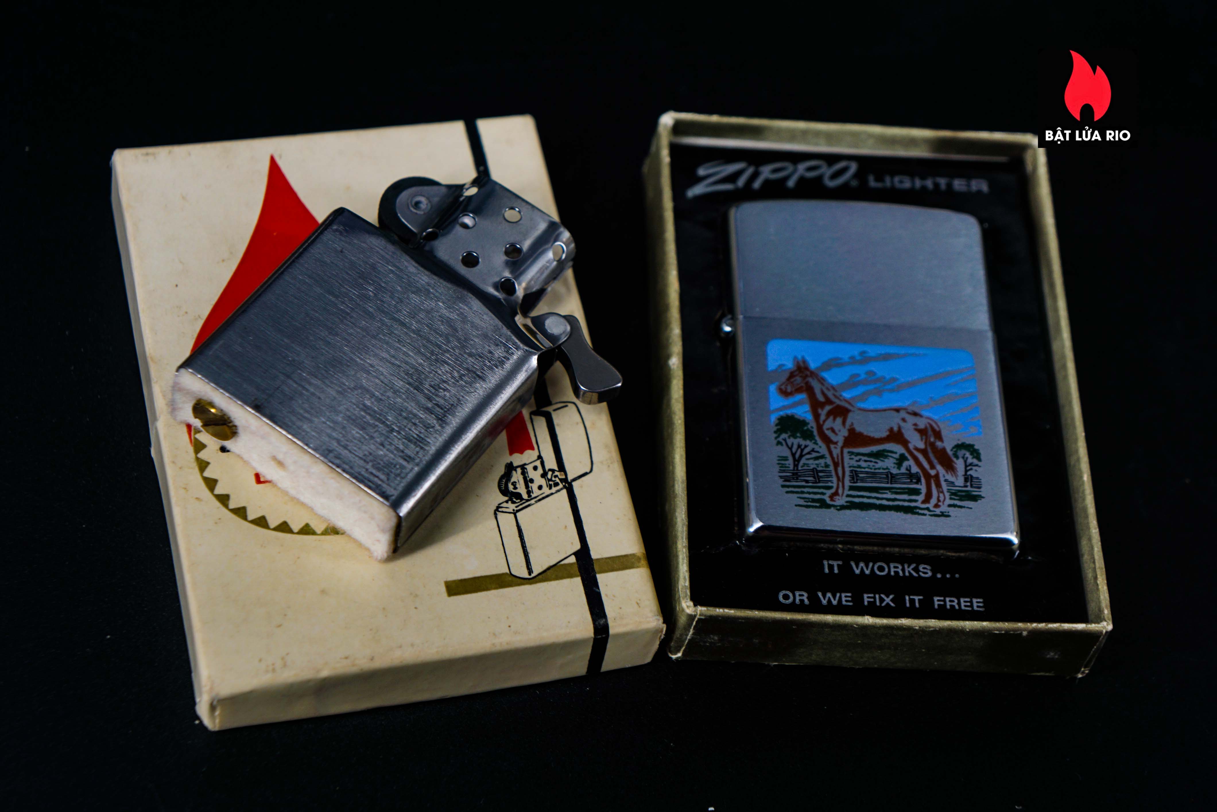 Zippo Xưa 1969 – Sport Series – Horse - Color Graphics 47 Zippo Xưa 1969 – Sport Series – Horse - Color Graphics 17
