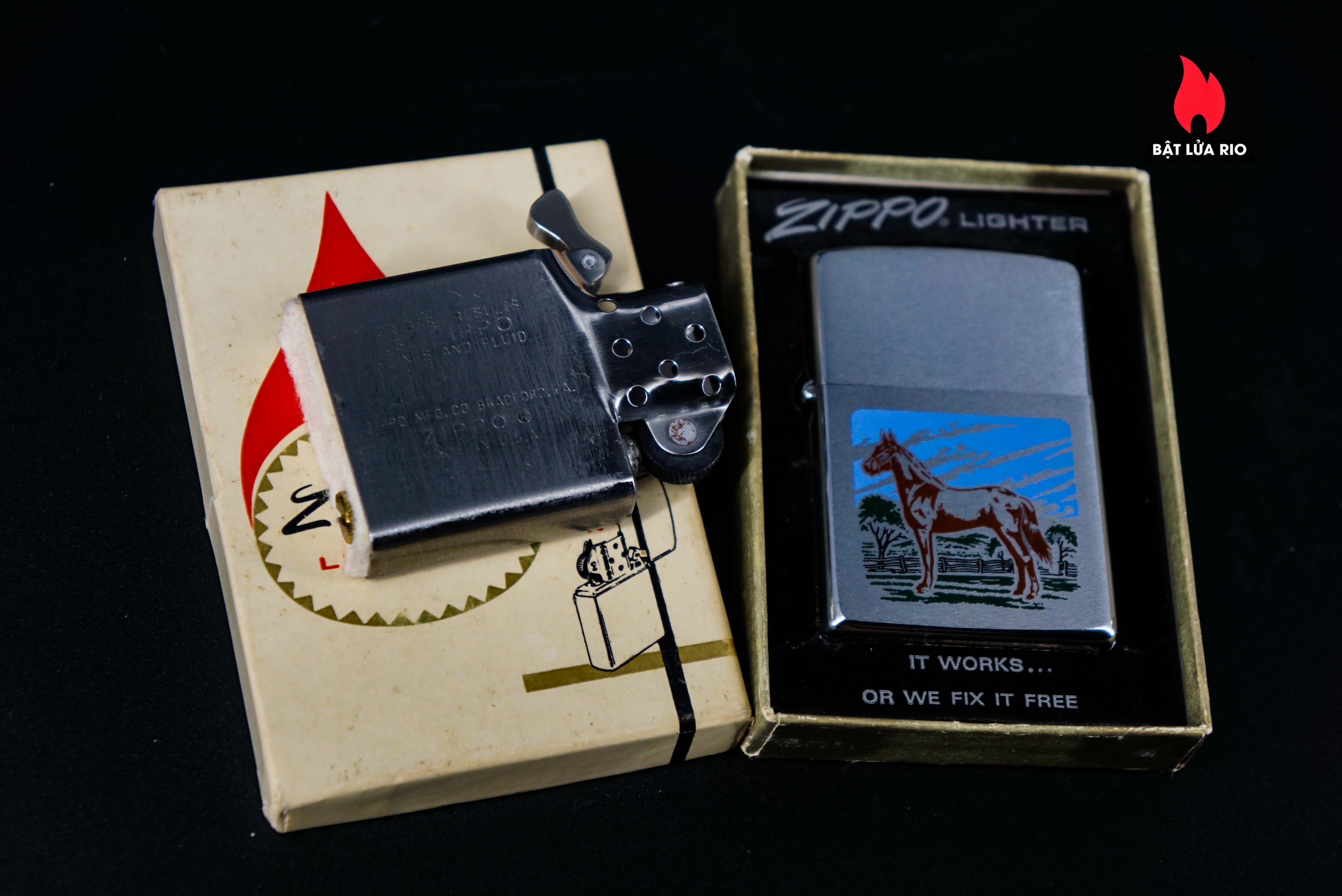 Zippo Xưa 1969 – Sport Series – Horse - Color Graphics 46 Zippo Xưa 1969 – Sport Series – Horse - Color Graphics 18