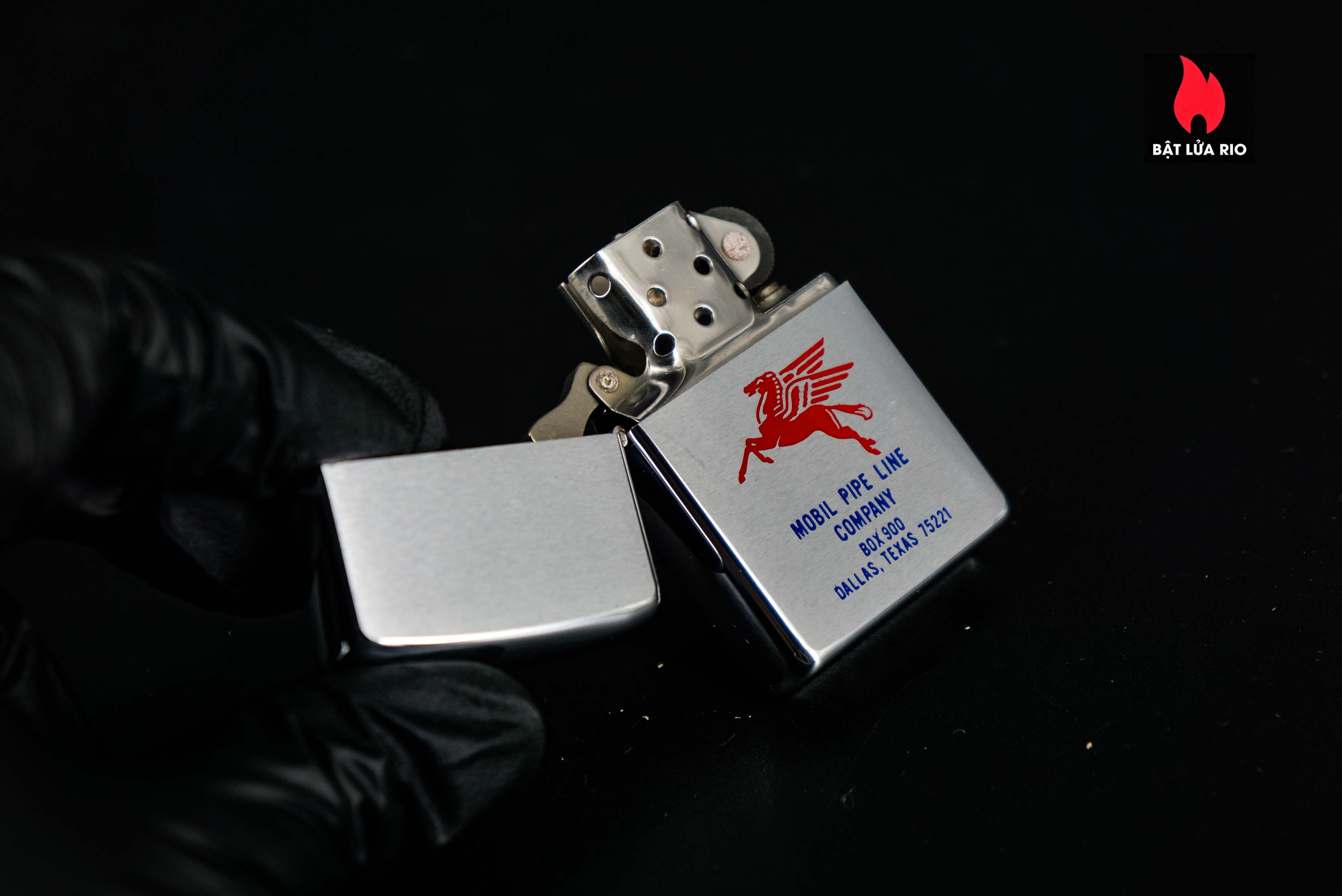 Zippo Xưa 1971 – Mobil Pipe Line 41 Zippo Xưa 1971 – Mobil Pipe Line 1