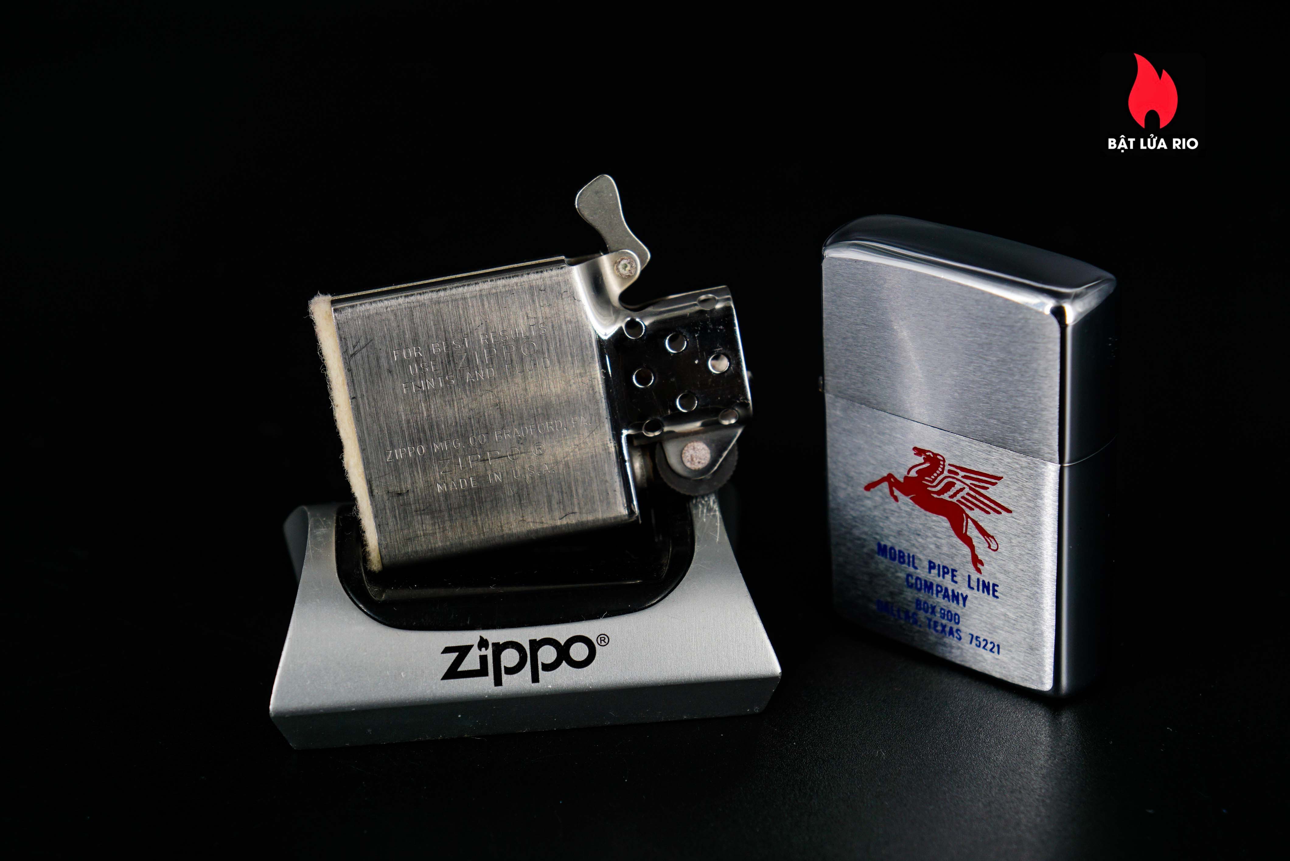 Zippo Xưa 1971 – Mobil Pipe Line 36 Zippo Xưa 1971 – Mobil Pipe Line 6