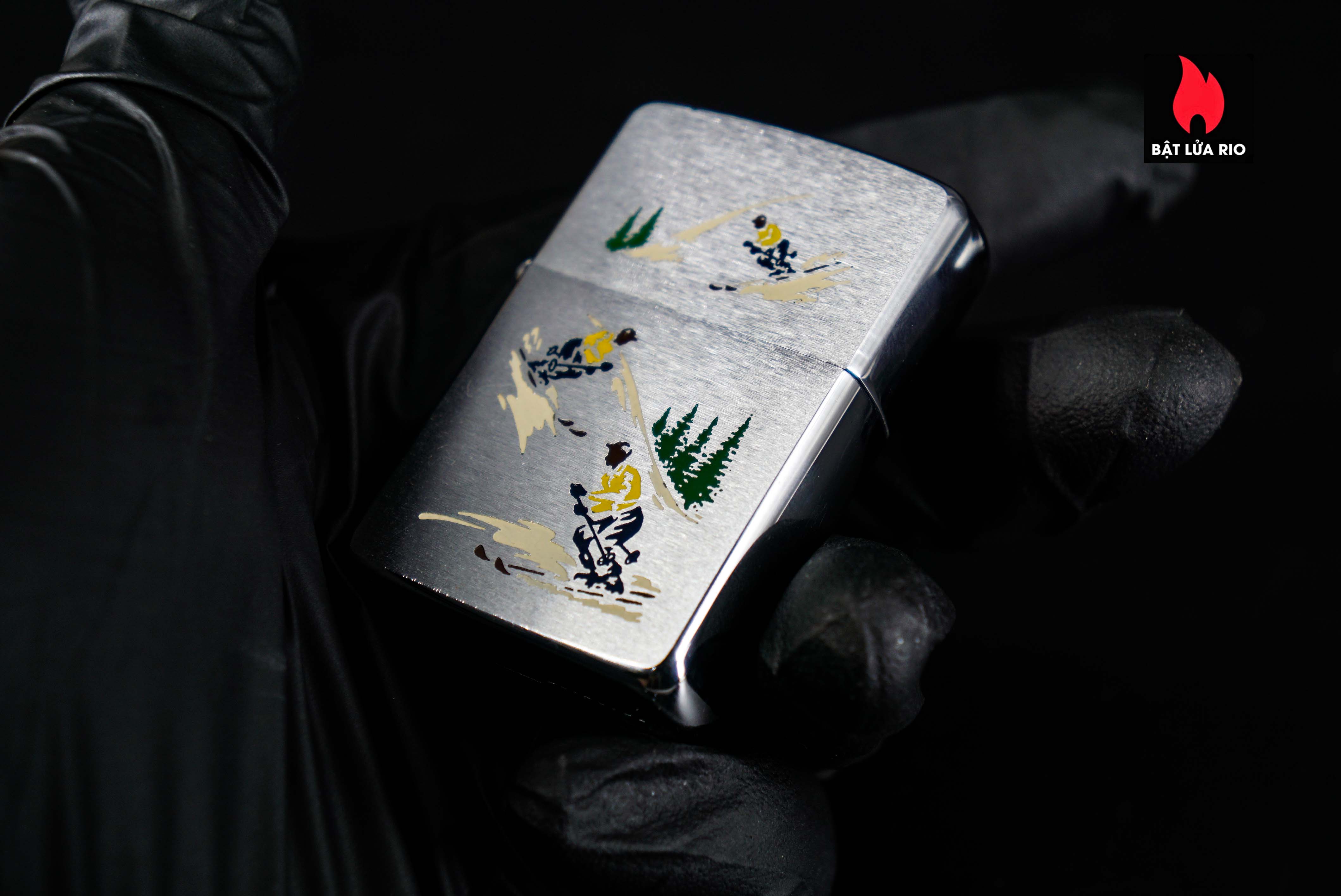 Zippo Xưa 1958 – Salesman Sample Skiers - Sports Series 10