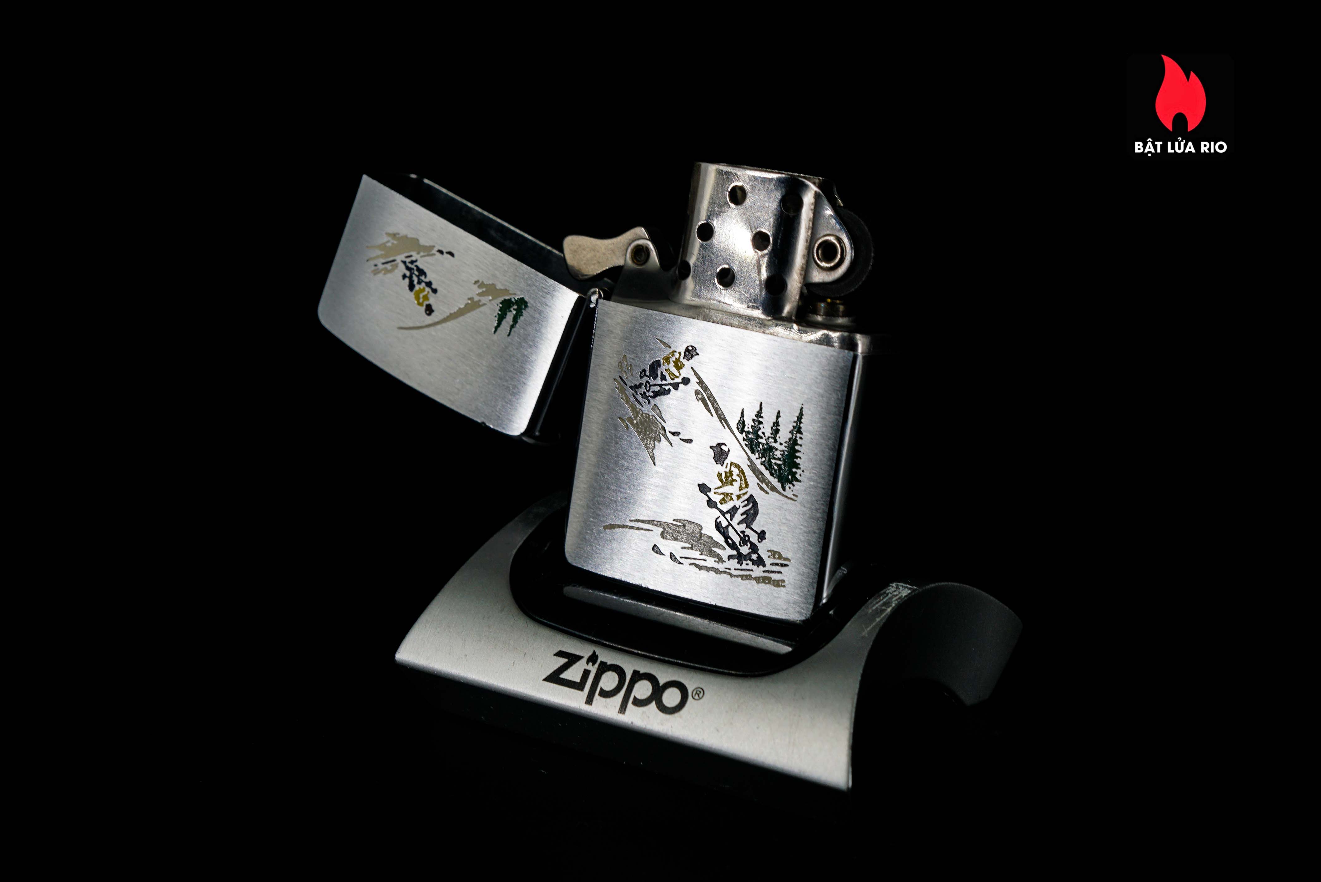 Zippo Xưa 1958 – Salesman Sample Skiers - Sports Series 12