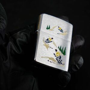 Zippo Xưa 1958 – Salesman Sample Skiers - Sports Series 5