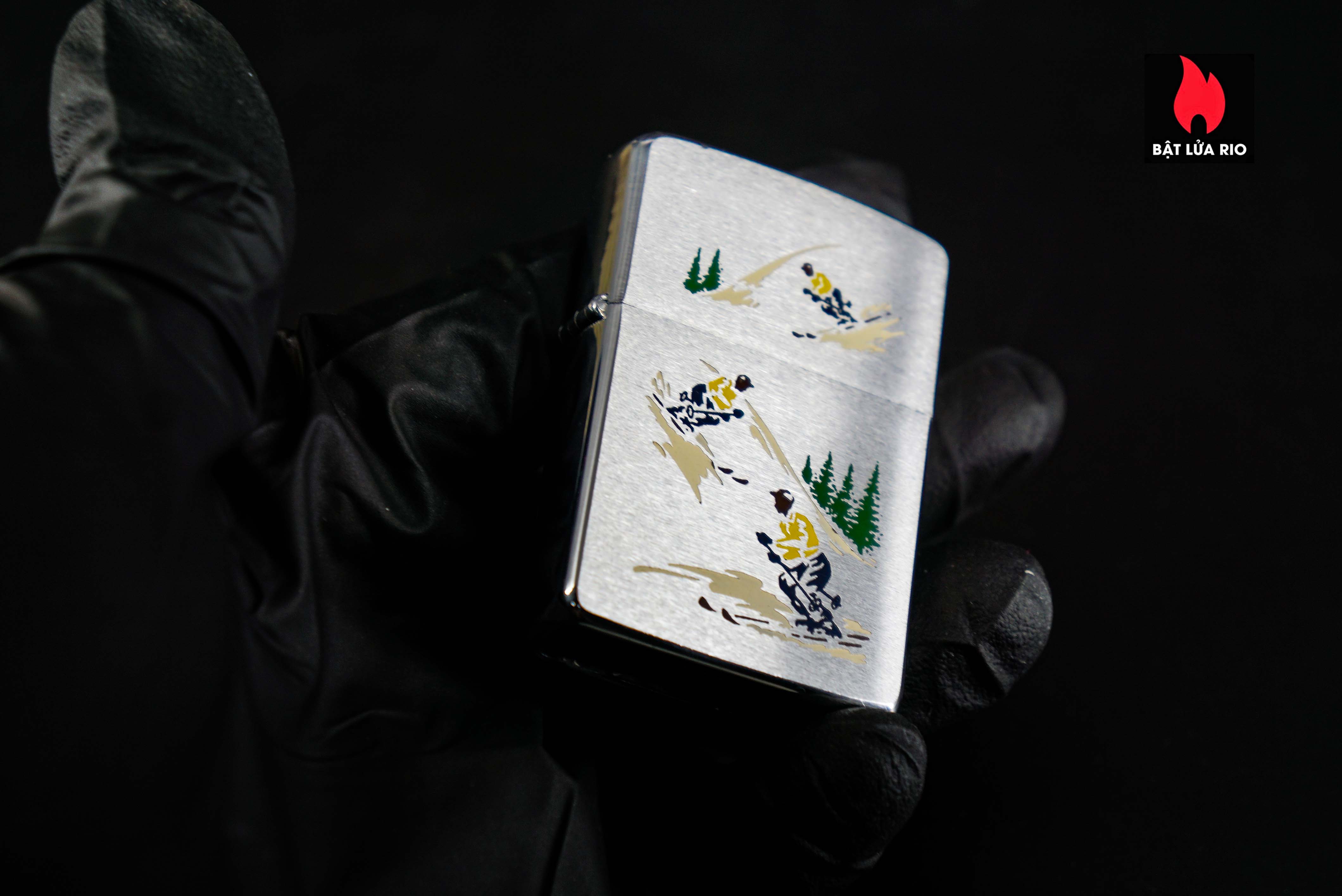 Zippo Xưa 1958 – Salesman Sample Skiers - Sports Series 5