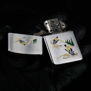 Zippo Xưa 1958 – Salesman Sample Skiers - Sports Series 8