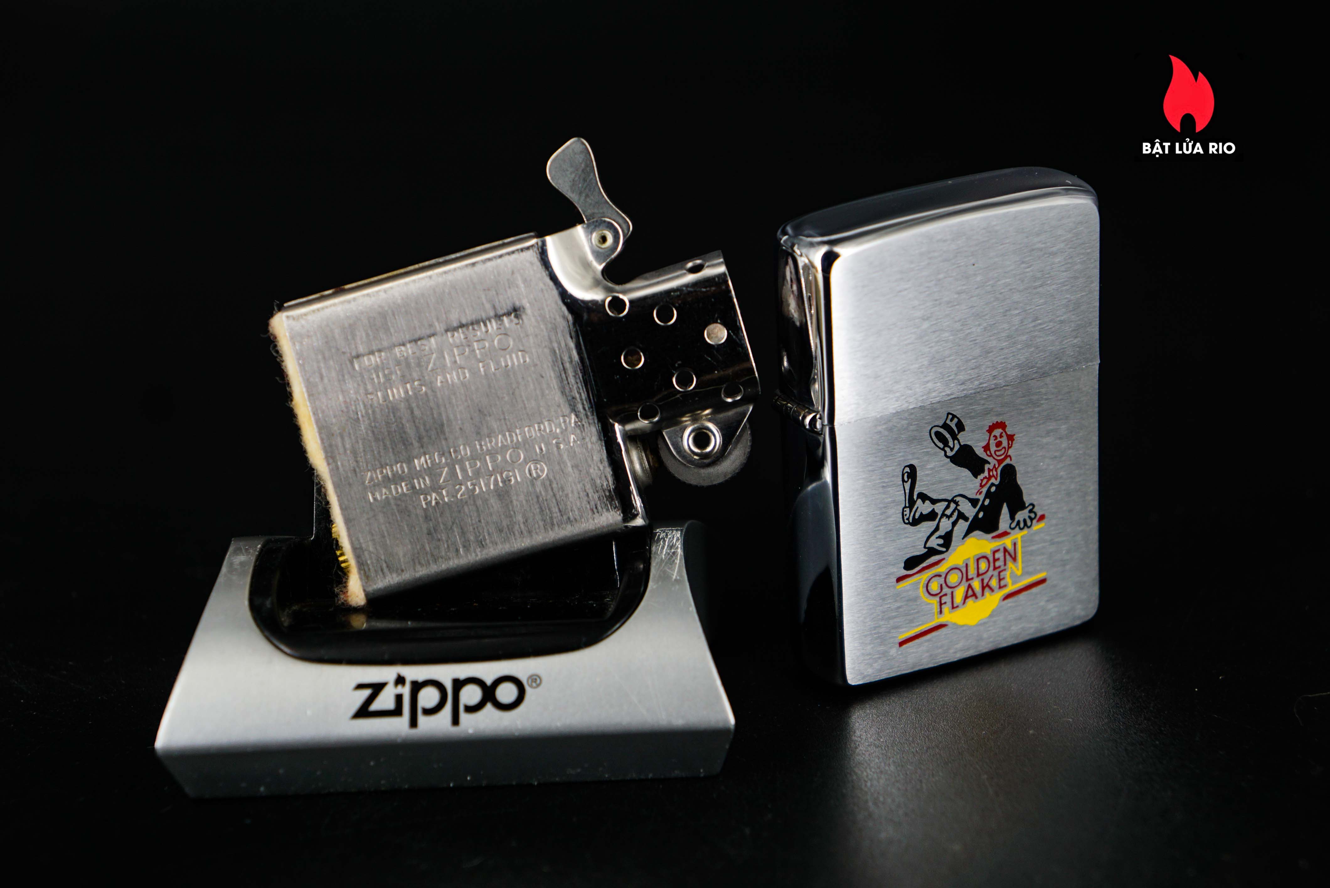 Zippo Xưa 1963 – Golden Flake 38 Zippo Xưa 1963 – Golden Flake 1