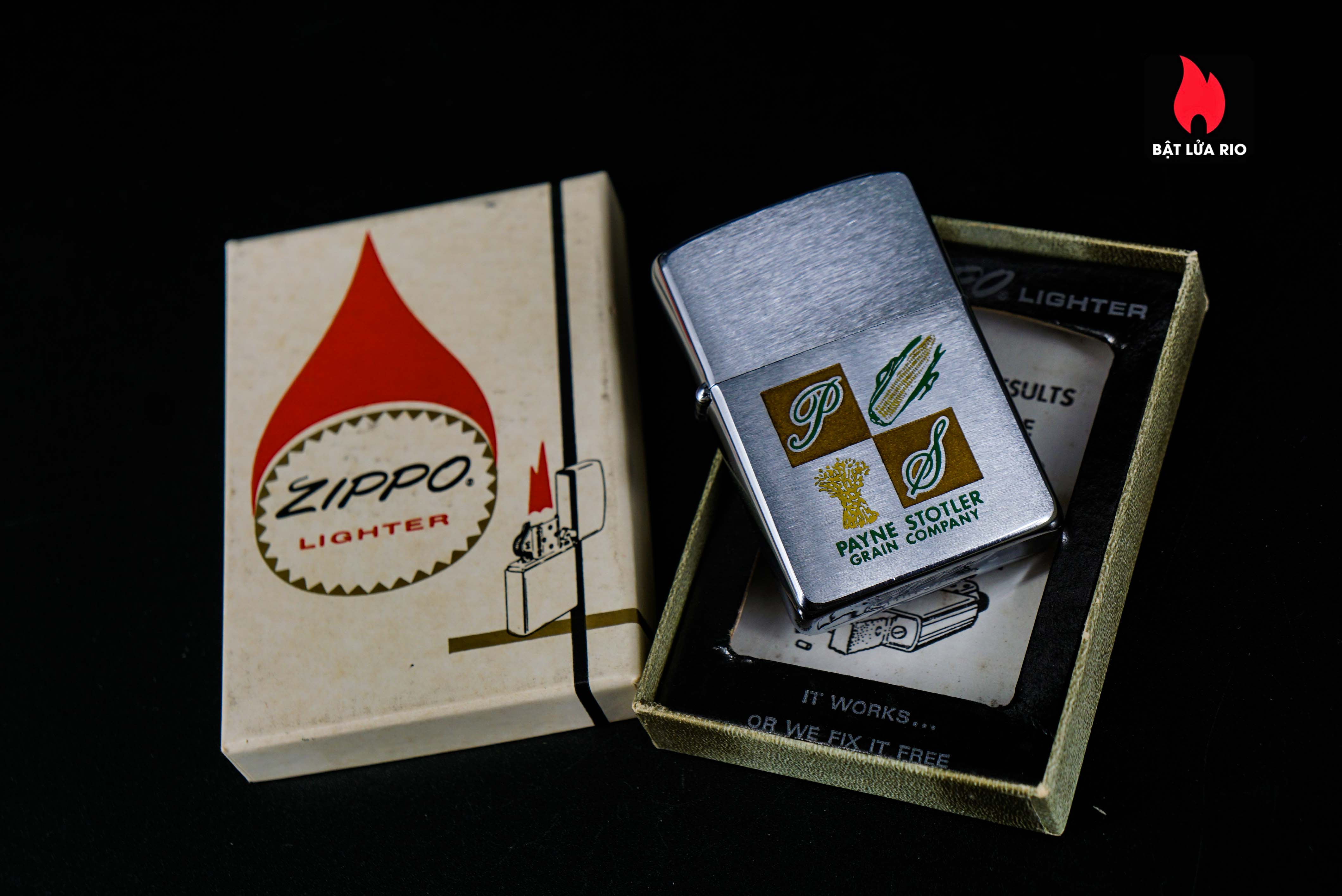 Zippo Xưa 1963 – Payne Stotler Grain 12