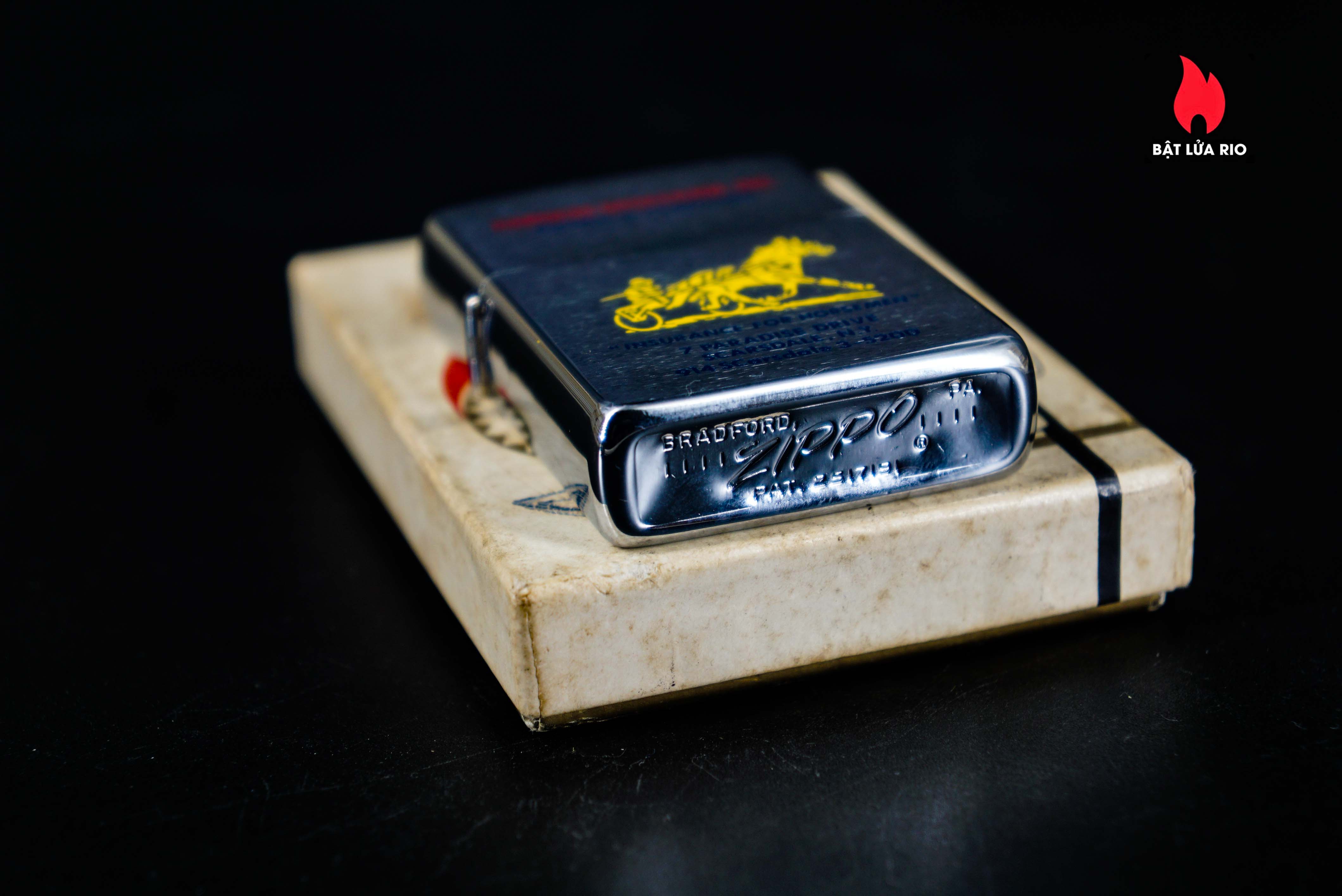 Zippo Xưa 1966 – Insurance for Horseman 40 Zippo Xưa 1966 – Insurance for Horseman 4