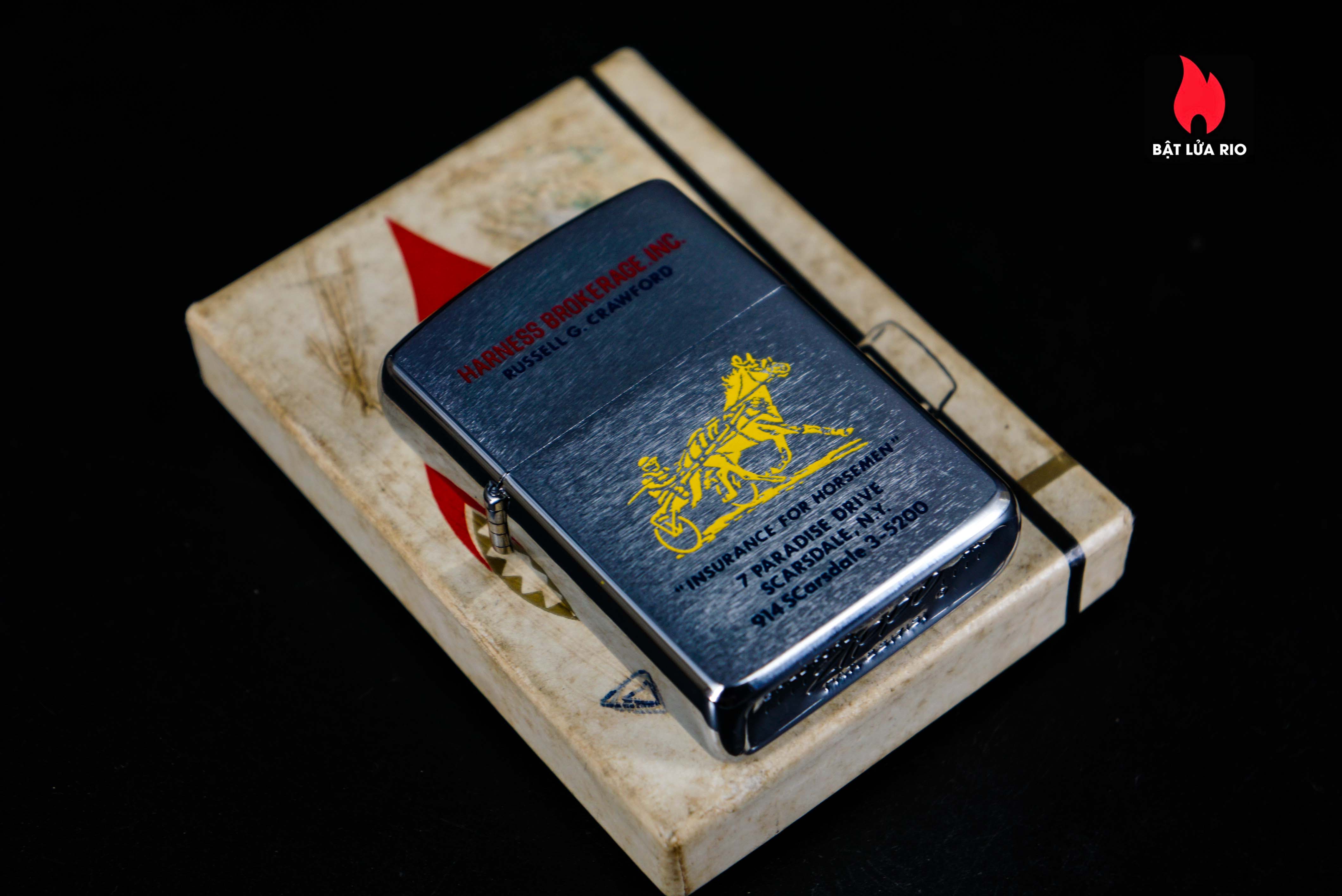 Zippo Xưa 1966 – Insurance for Horseman 39 Zippo Xưa 1966 – Insurance for Horseman 5
