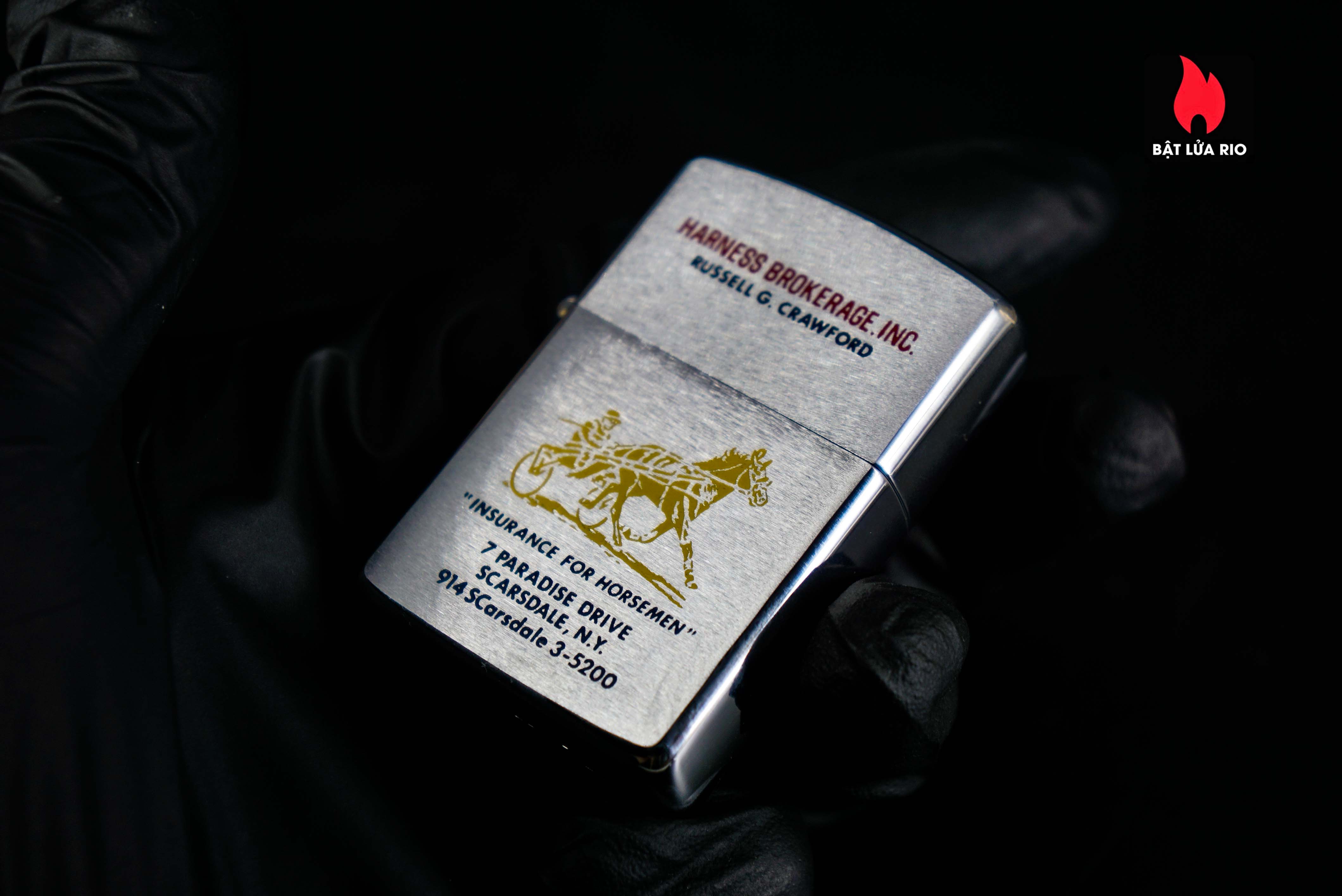Zippo Xưa 1966 – Insurance for Horseman 37 Zippo Xưa 1966 – Insurance for Horseman 7