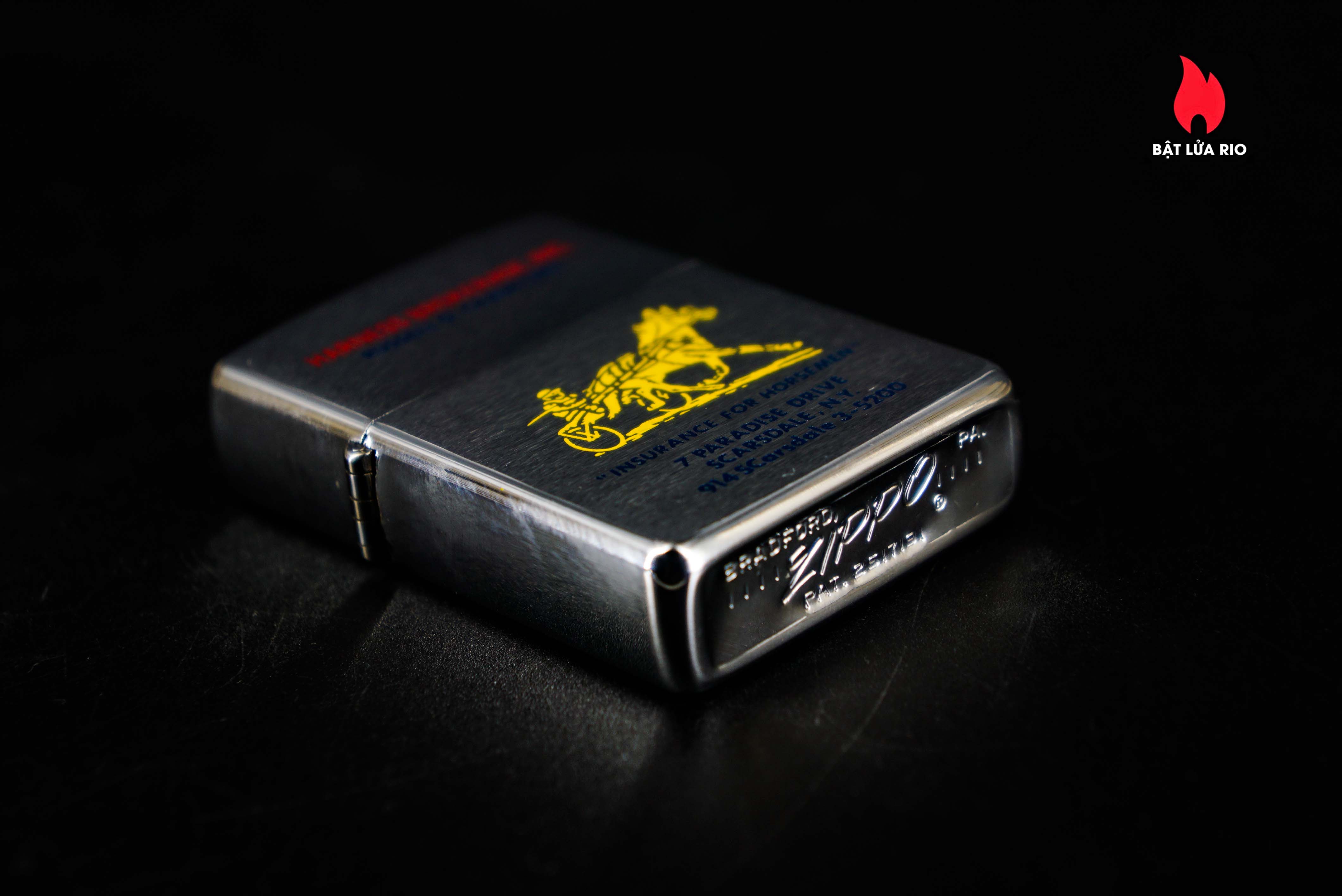 Zippo Xưa 1966 – Insurance for Horseman 36 Zippo Xưa 1966 – Insurance for Horseman 8