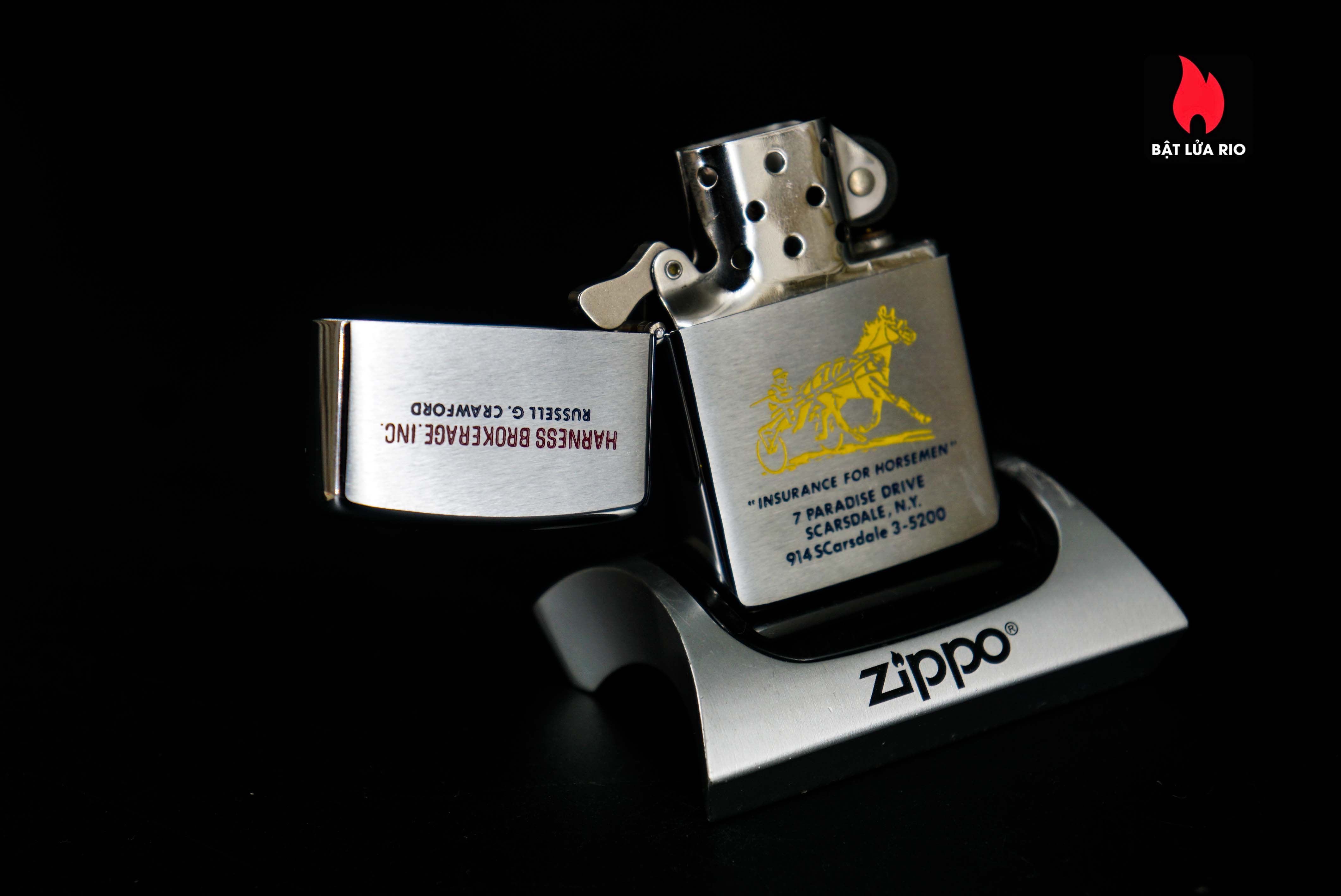 Zippo Xưa 1966 – Insurance for Horseman 35 Zippo Xưa 1966 – Insurance for Horseman 9