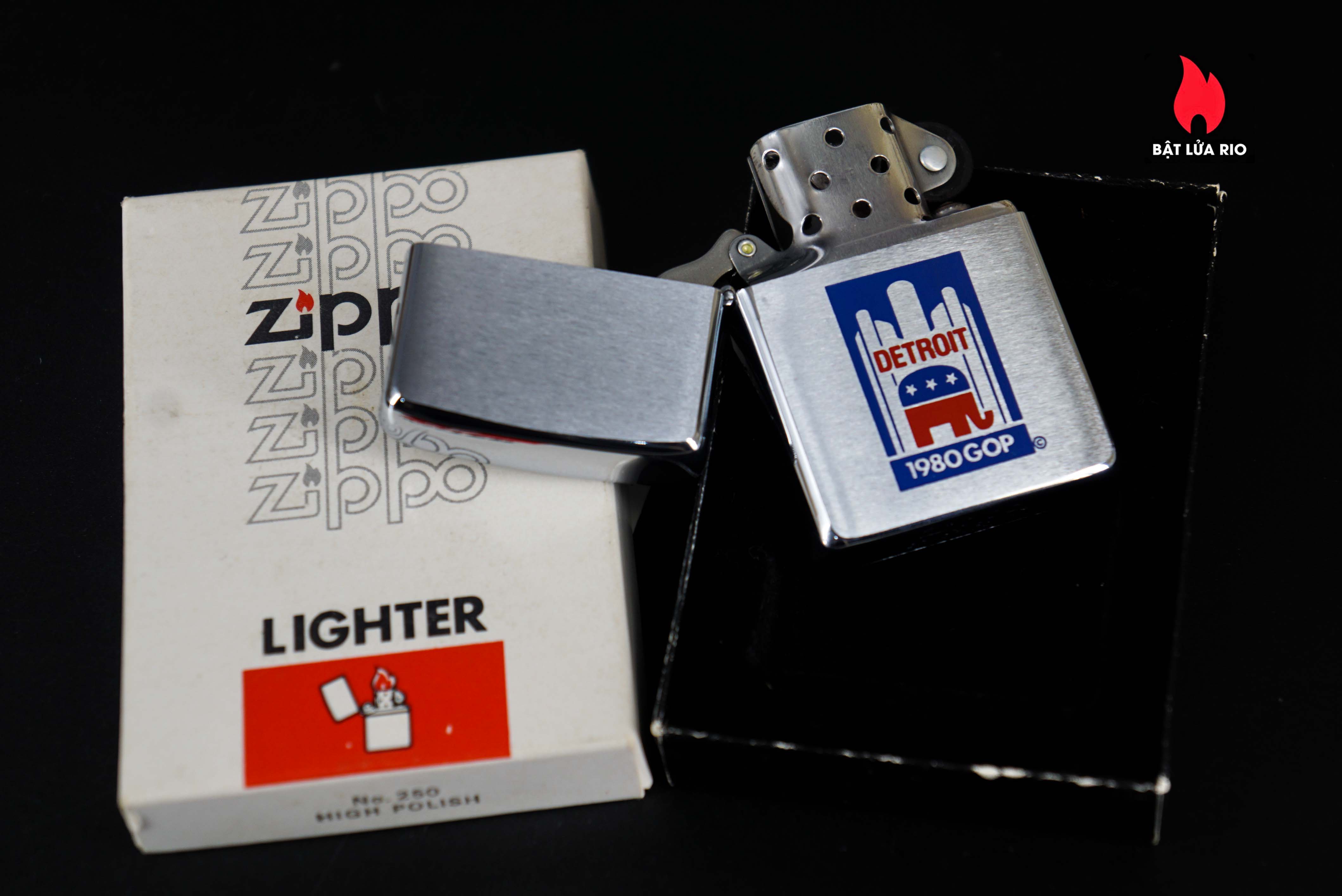 Zippo Xưa 1980 – Detroit 1980Gop 28 Zippo Xưa 1980 – Detroit 1980Gop 2