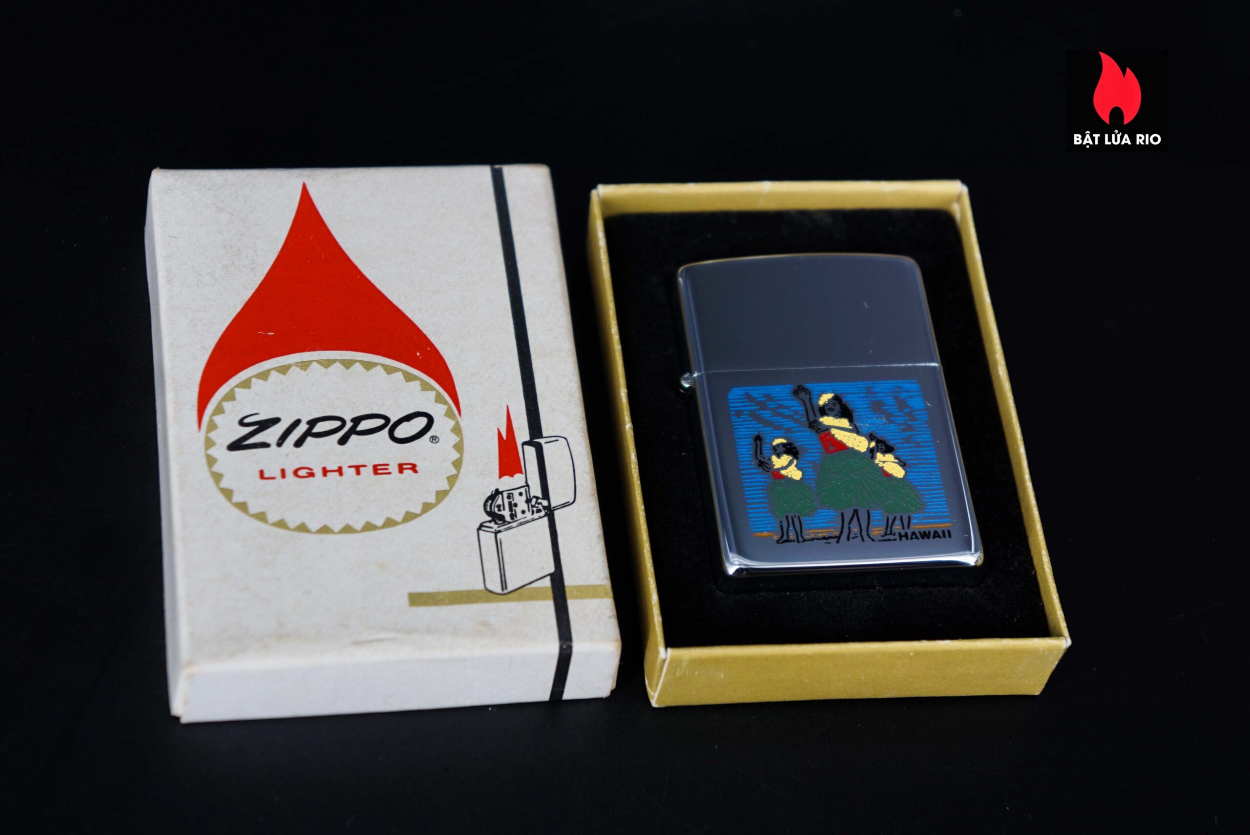 Zippo Xưa 1976 – Hawaii Hula Girl 1