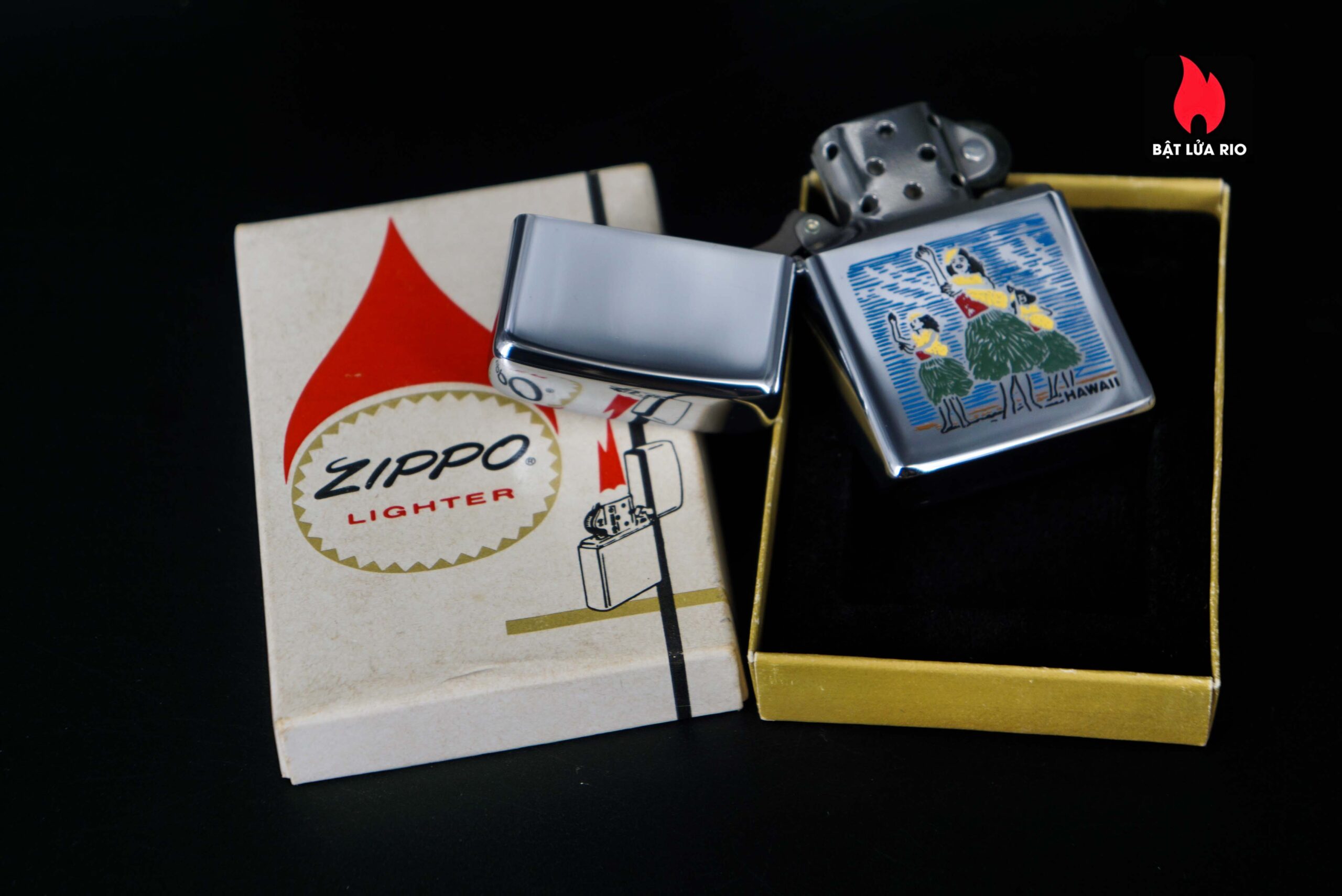 Zippo Xưa 1976 – Hawaii Hula Girl 3