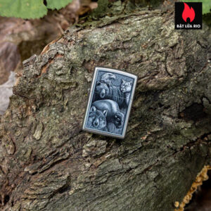 Zippo 46237 - Zippo Animal Kingdom Satin Chrome 1