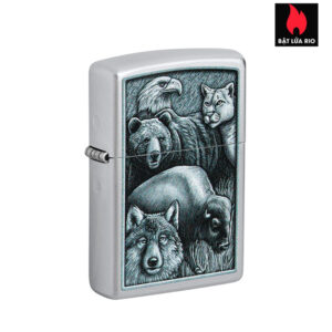 Zippo 46237 - Zippo Animal Kingdom Satin Chrome
