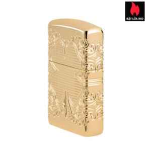 Zippo 46301 - Zippo Lucky Clover Armor MultiCut High Polish Gold Plate 5