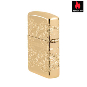 Zippo 46301 - Zippo Lucky Clover Armor MultiCut High Polish Gold Plate 6