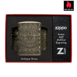 Zippo 46314 - Zippo Armor MultiCut Tiki Antique Brass 4