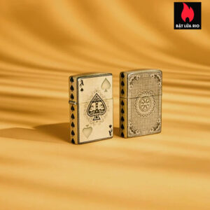 Zippo 46388 - Zippo Ace of Skulls 540 Fusion Tumbled Brass 1