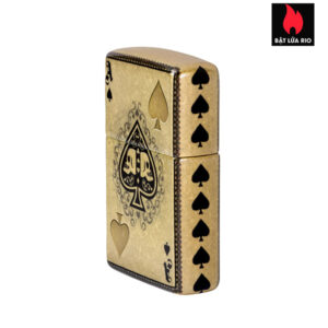 Zippo 46388 - Zippo Ace of Skulls 540 Fusion Tumbled Brass 3