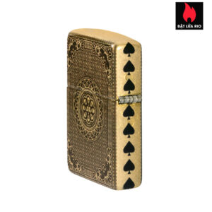 Zippo 46388 - Zippo Ace of Skulls 540 Fusion Tumbled Brass 4
