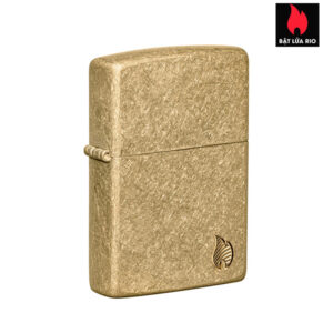 Zippo 46398 - Zippo Armor® Deep Carved Flame Tumbled Brass