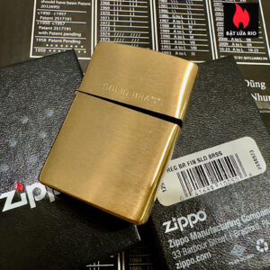 Vỏ Zippo Solid Brass Chính Hãng - Không Ruột - Không Box