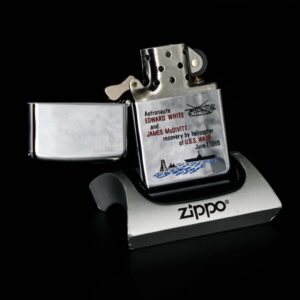Zippo Xưa 1969 – Astronauts Edward White and James McDivitt Recovery by Helicopter of Uss Wasp June 7, 1965 1
